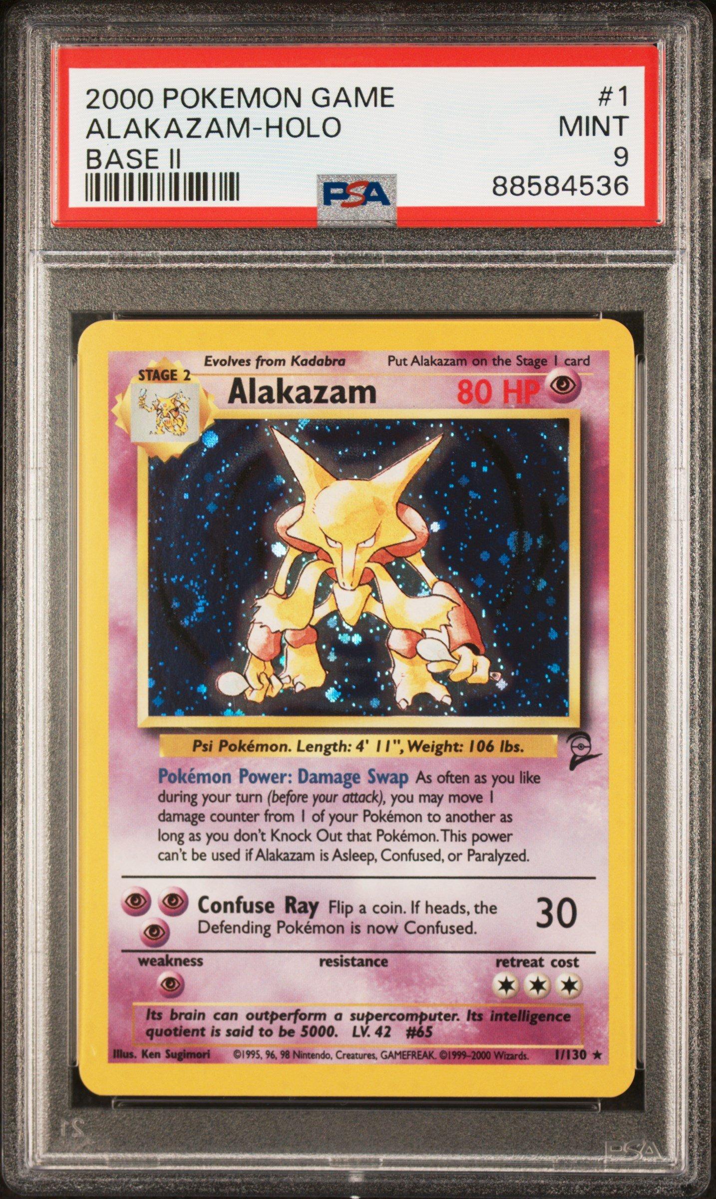 フーディン Alakazam ARS9 PSA OldBack Holo 2000 Pokemon Game Base Ii 1 Alakazam-holo PSA 9 Graded Card | GameStop