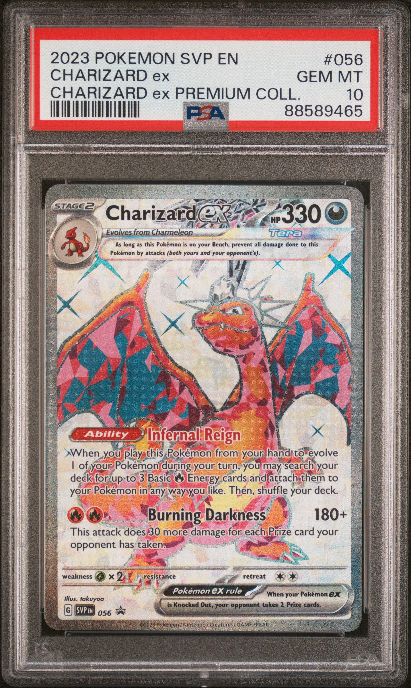pokemon cards charizard ex premium collection 2023 Pokemon Svp En-sv Black Star Promo 056 Charizard Ex Charizard Ex  Premium Collection PSA 10 Graded Card