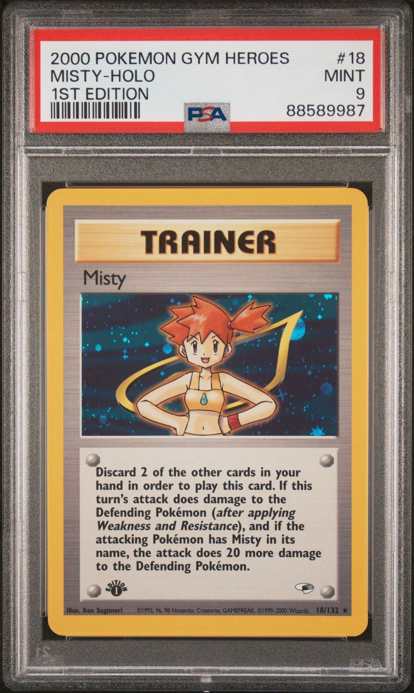 2000 Pokemon Gym Heroes 18 Misty PSA 9