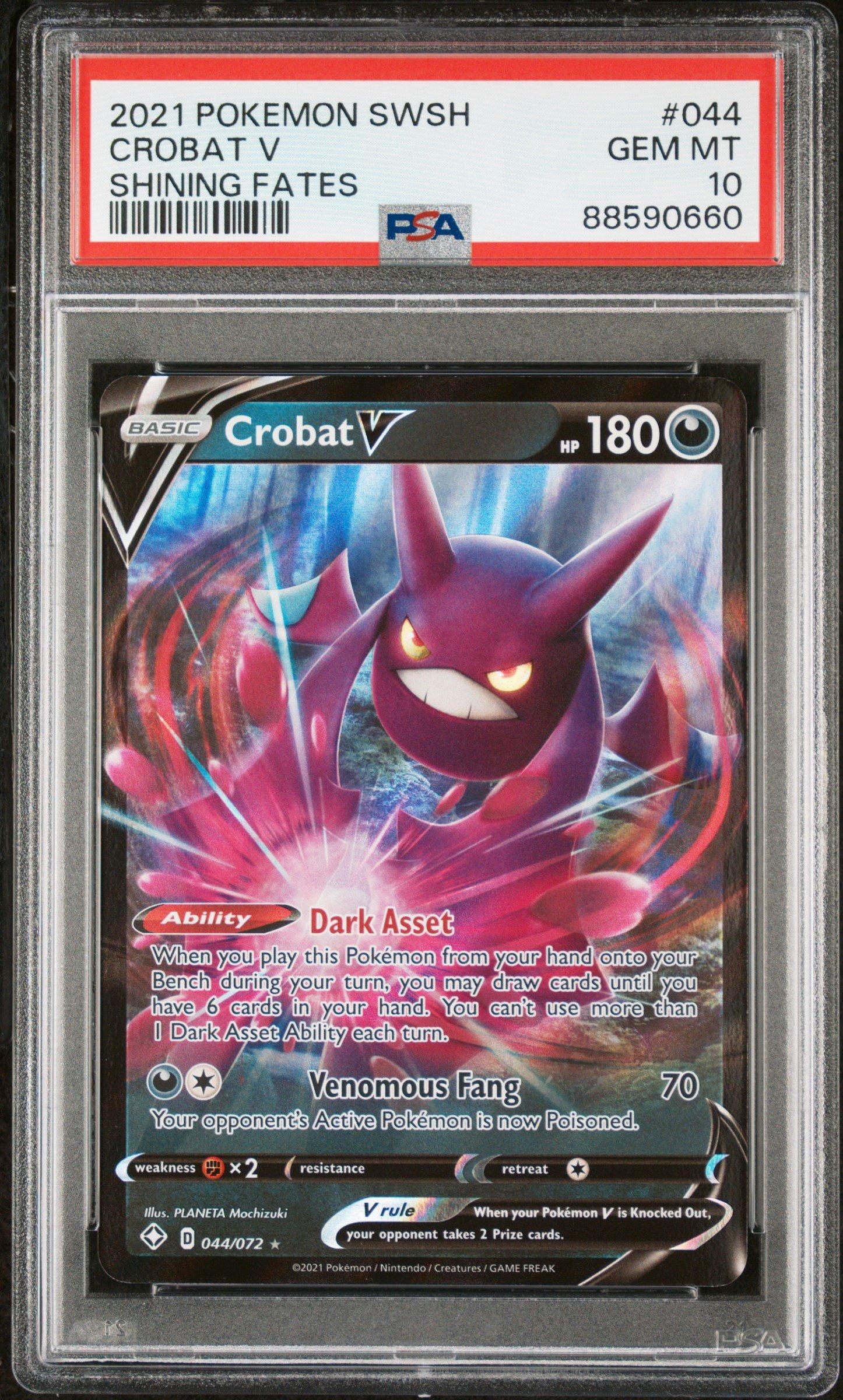 crobat v pokemon card value Amazon.com: Pokemon - Crobat V 182/189 - Darkness Ablaze - Full Art Holo -  Single Card