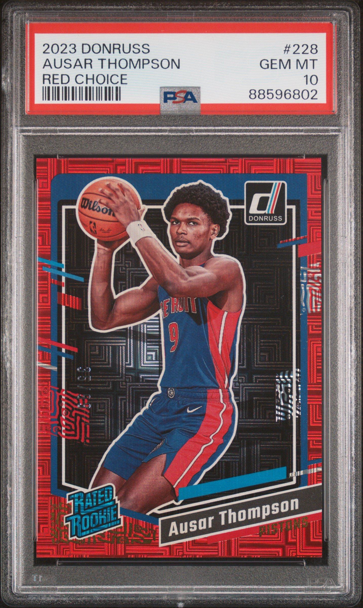 2023 Panini Donruss 228 Ausar Thompson Red Choice PSA 10