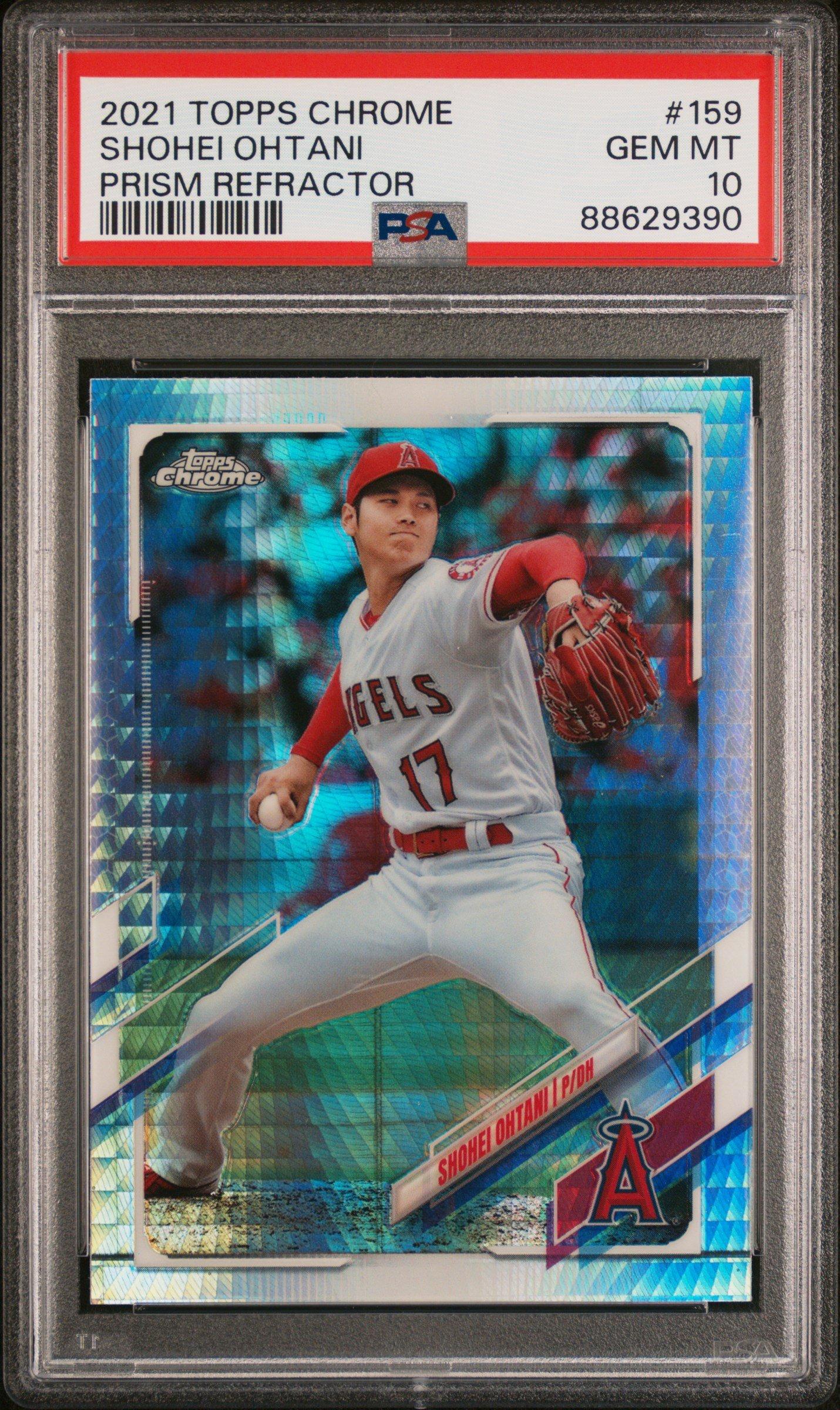2021 Topps Chrome 159 Shohei Ohtani Prism Refractor PSA 10
