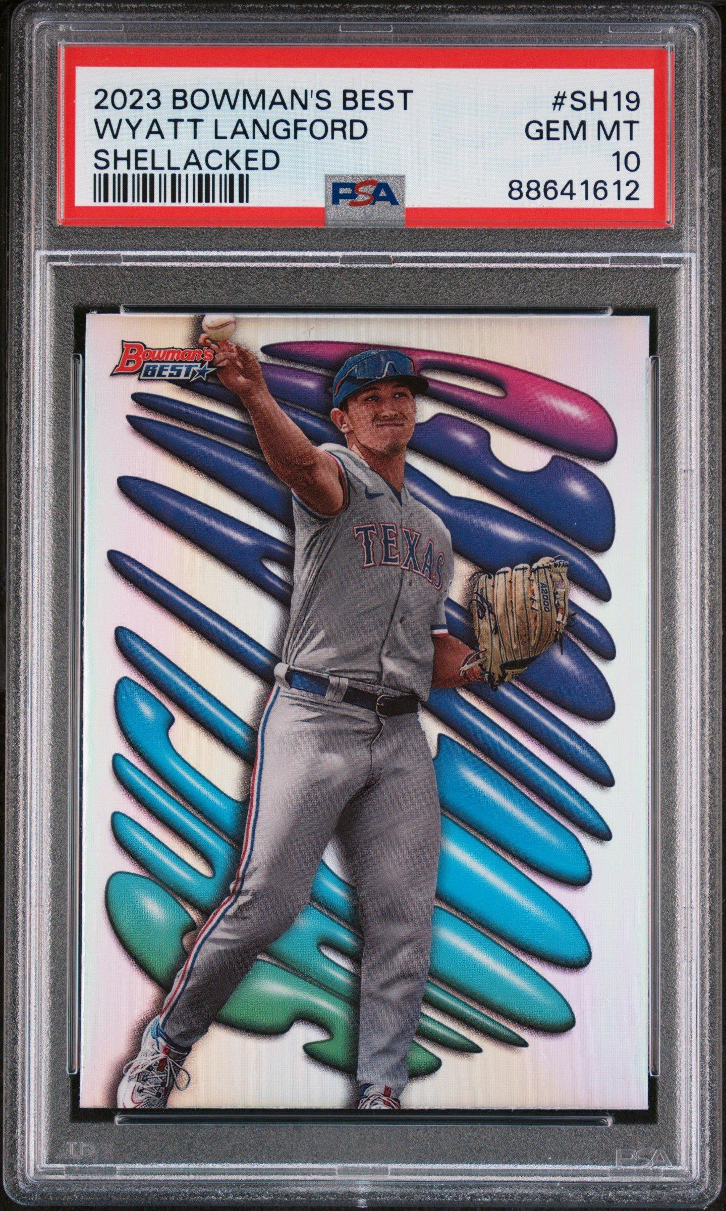 2023 Bowman's Best Shellacked Sh19 Wyatt Langford PSA 10