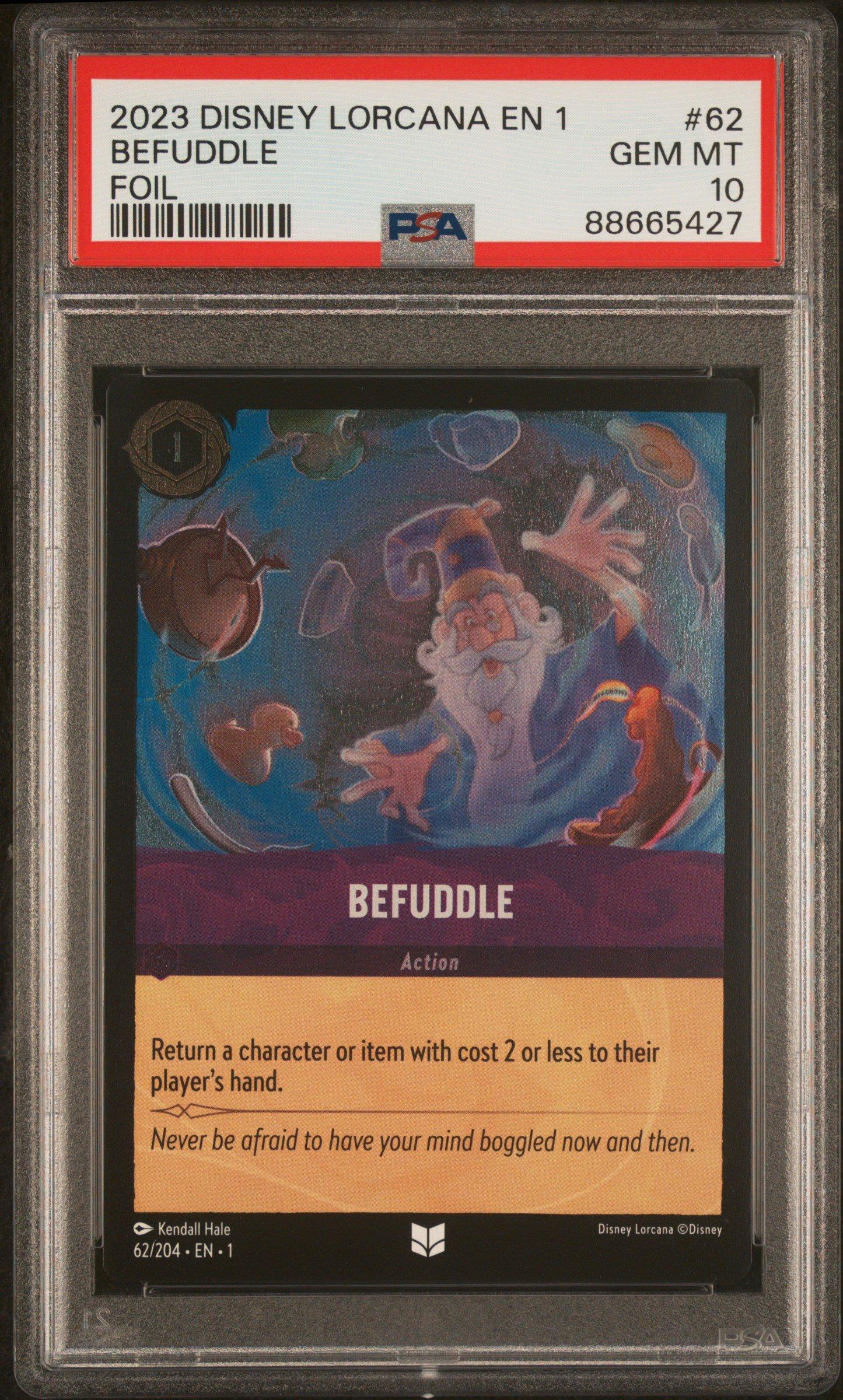 2023 Disney Lorcana En 1-the First Chapter 62 Befuddle Foil PSA 10