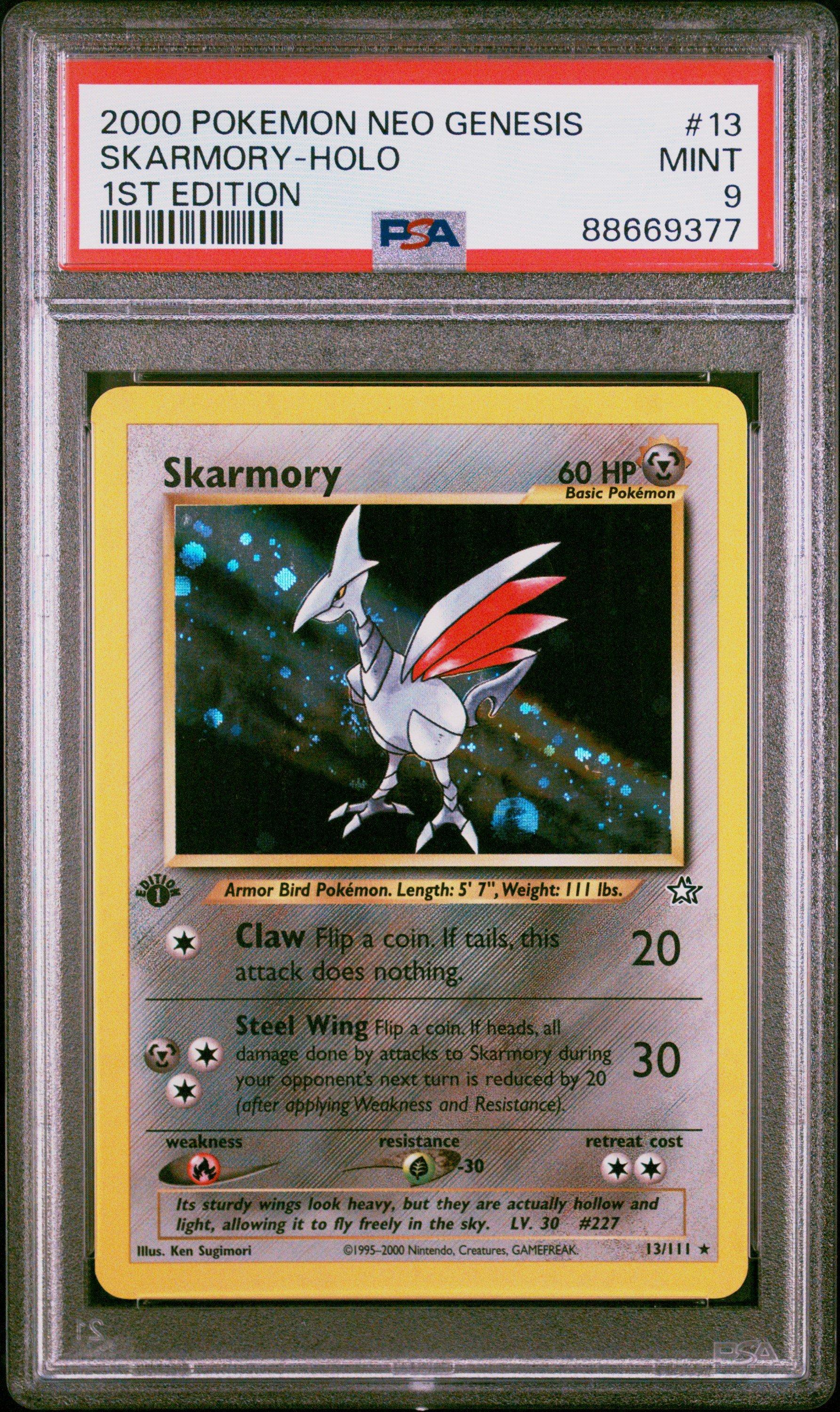 2000 Pokemon Neo Genesis 1st Edition 13 Skarmory PSA 9