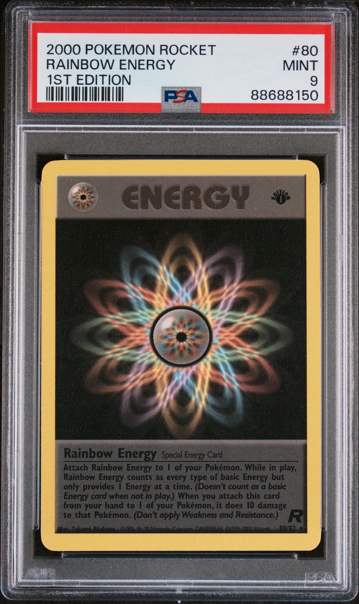 rainbow energy pokemon card first edition (Secret) (183/168) [Sun & Moon: Celestial Storm ]  Plug Rainbow Energy counts as every type of basic Energy but only provides 1 Energy at a time Rainbow Energy (17) - Team