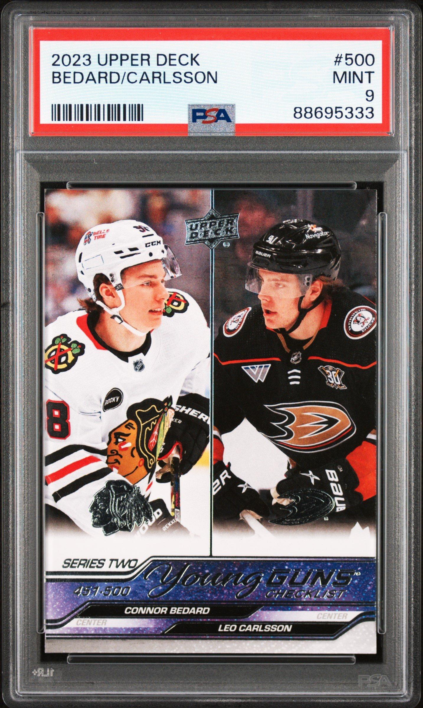 2023 Upper Deck 500 Connor Bedard/leo Carlsson PSA