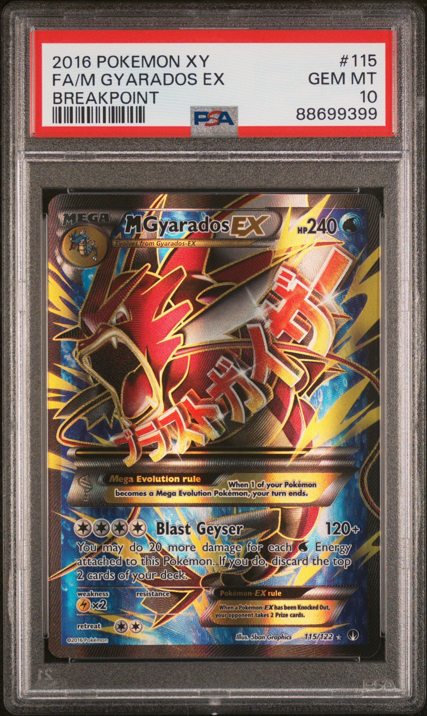 2016 Pokemon Xy Breakpoint 115 Full Art/m Gyarados Ex PSA 10