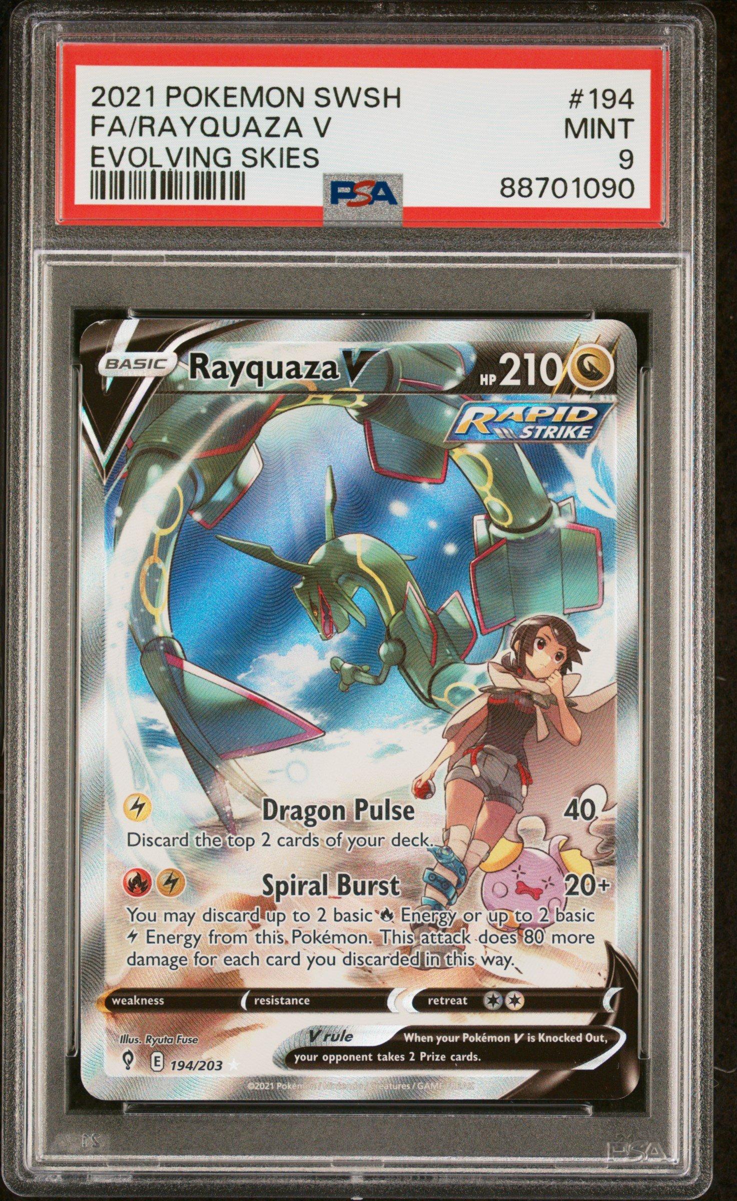 2021 Pokemon Sword & Shield Evolving Skies 194 Full Art/rayquaza V