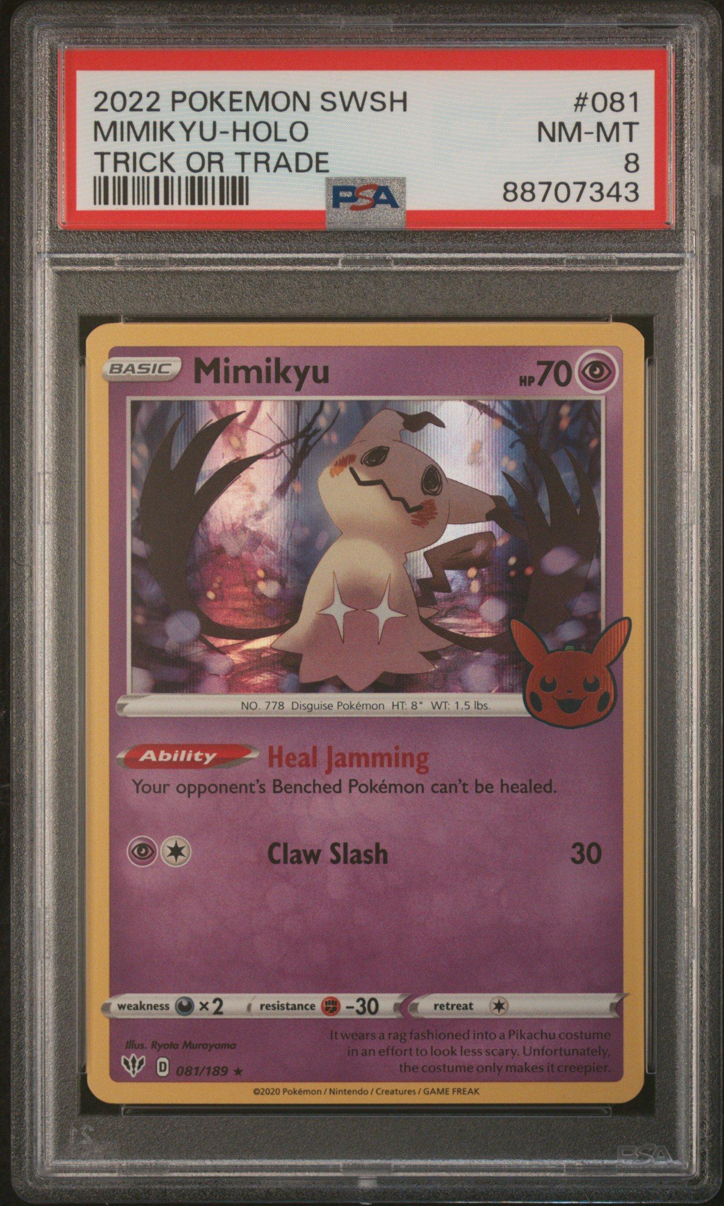 2020 Pokemon Sword & Shield Darkness Ablaze 081 Mimikyu PSA 8