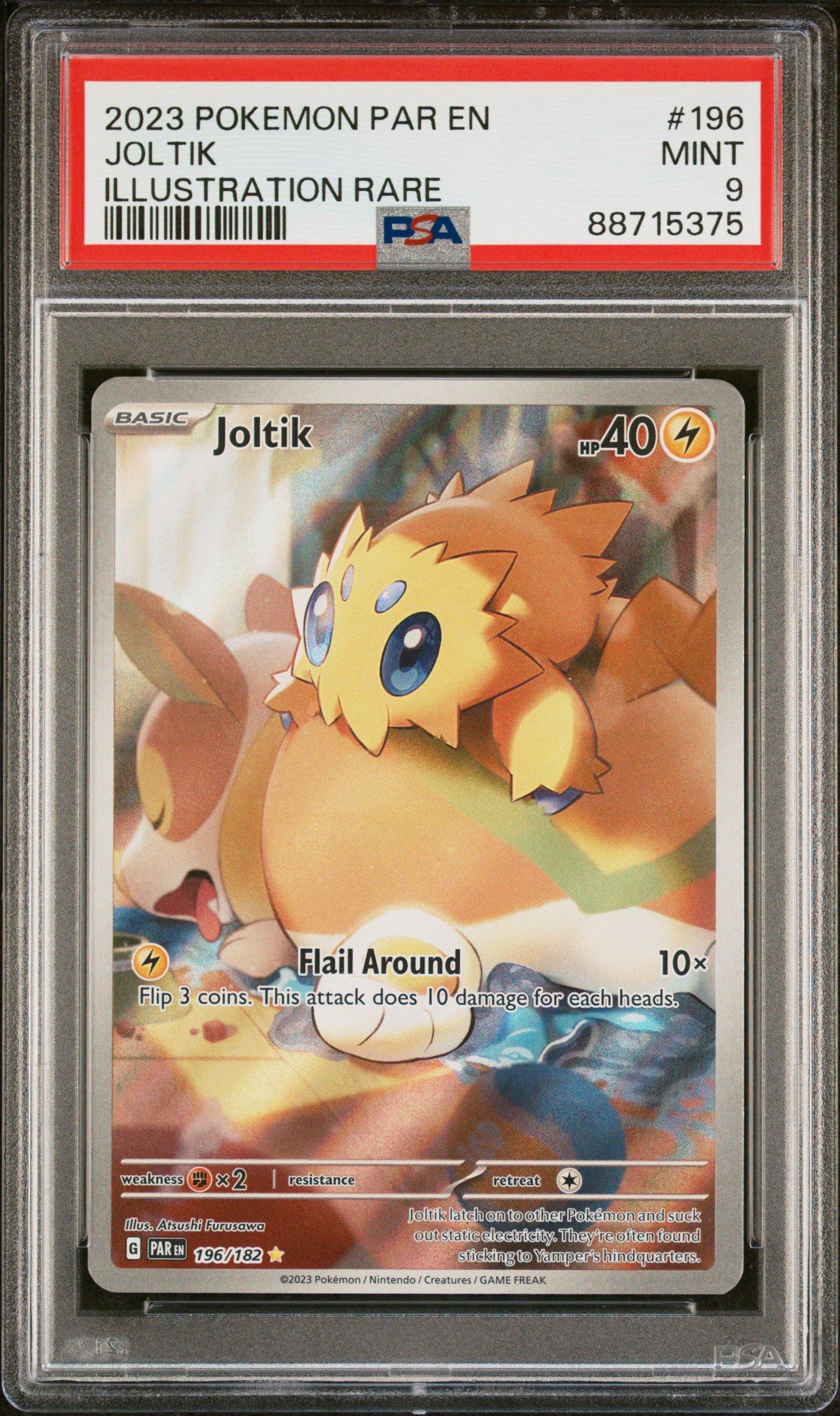 2023 Pokemon Par En-paradox Rift 196 Joltik Illustration Rare PSA 9