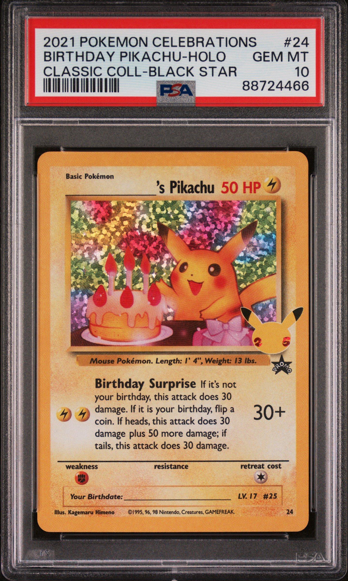 2021 Pokemon Celebrations Classic Collection 24 Birthday Pikachu