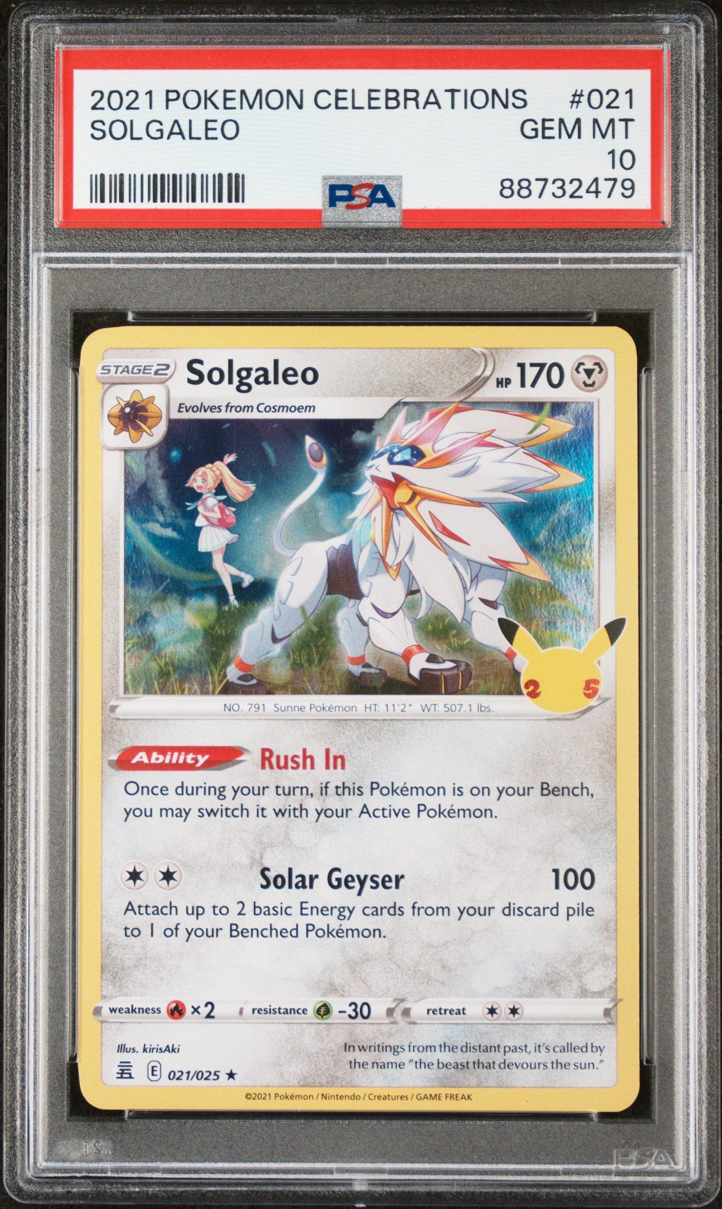 PSA10 2021 ソルガレオ REV.FOIL GEM MT 10 2021 Pokemon Celebrations 021 Solgaleo PSA 10 Graded Card | GameStop