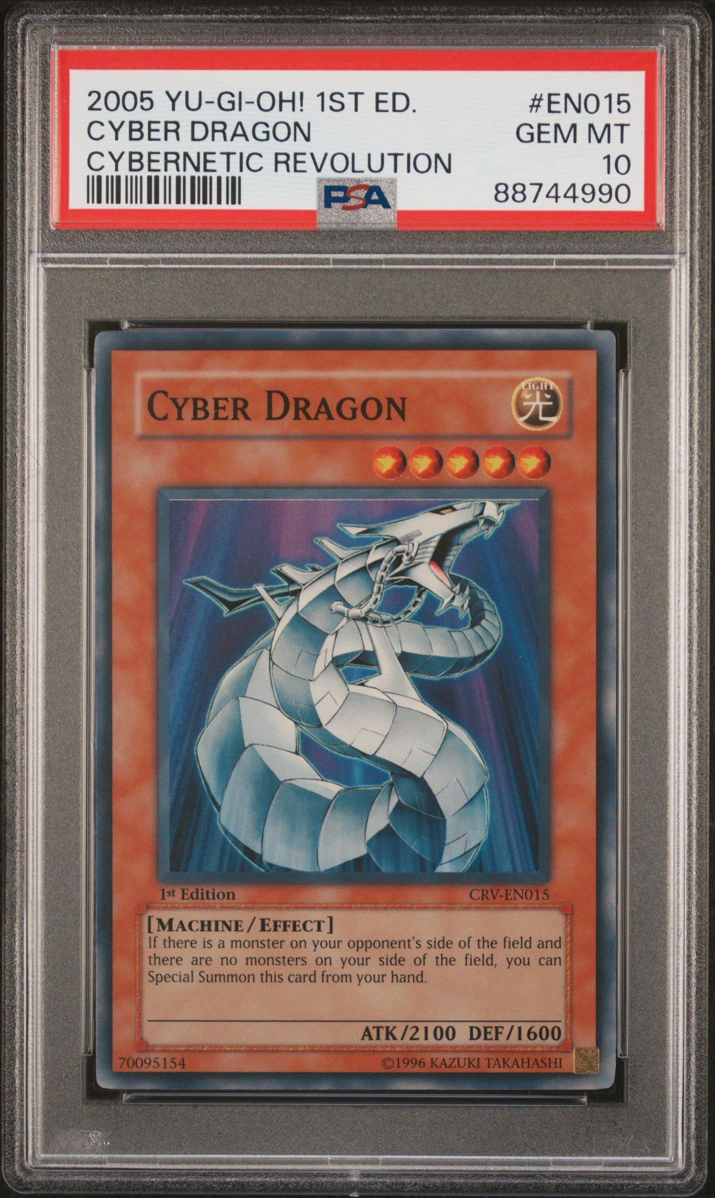 2005 Yu-gi-oh! Crv-cybernetic Revolution En015 Cyber Dragon 1st Edition PSA 10
