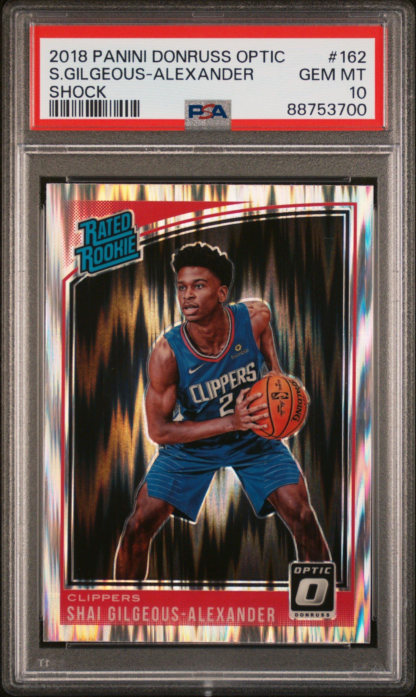 2018 Panini Donruss Optic 162 Shai Gilgeous-alexander Shock PSA 10 