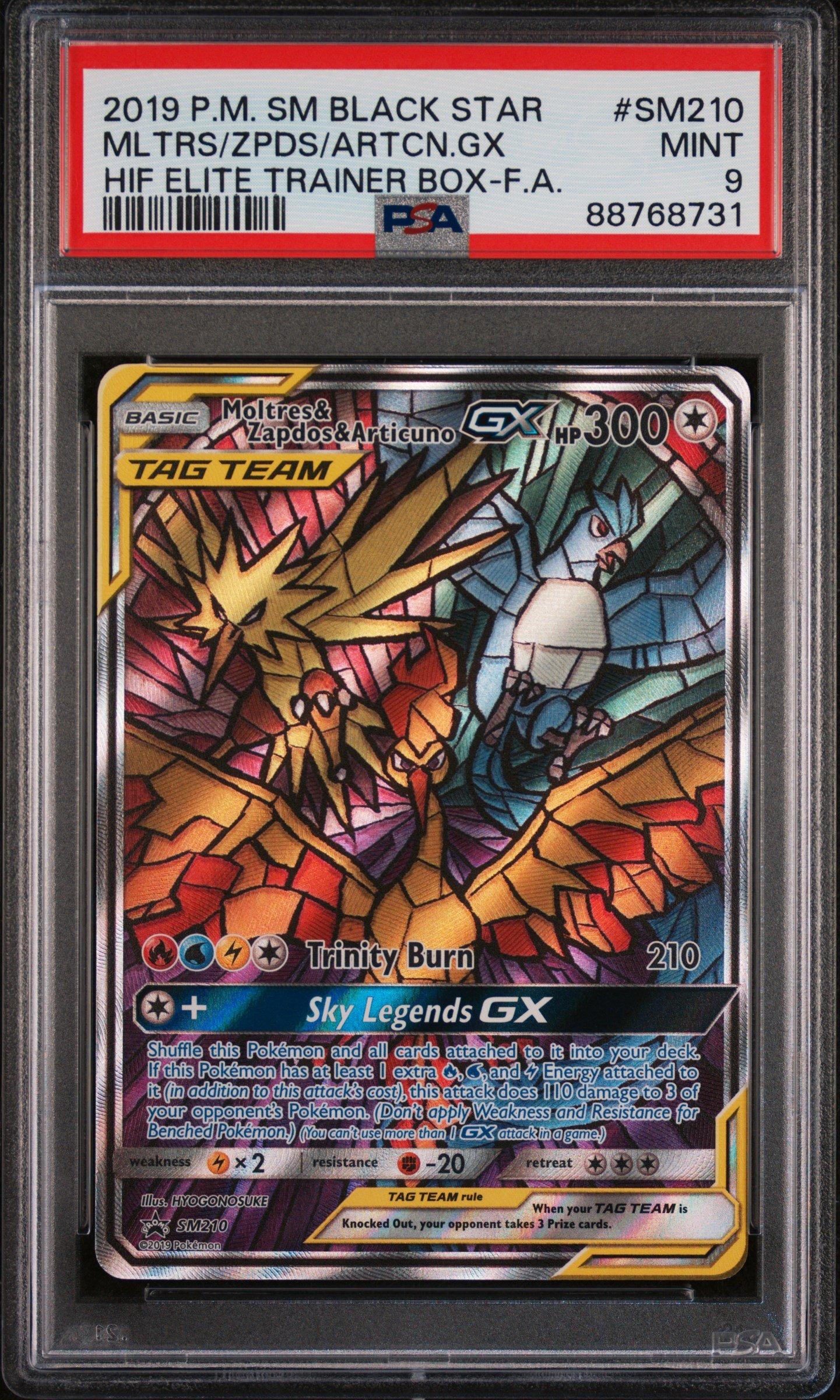 2019 Pokemon Sm Black Star Promo Sm210 Full Art/moltres & Zapdos