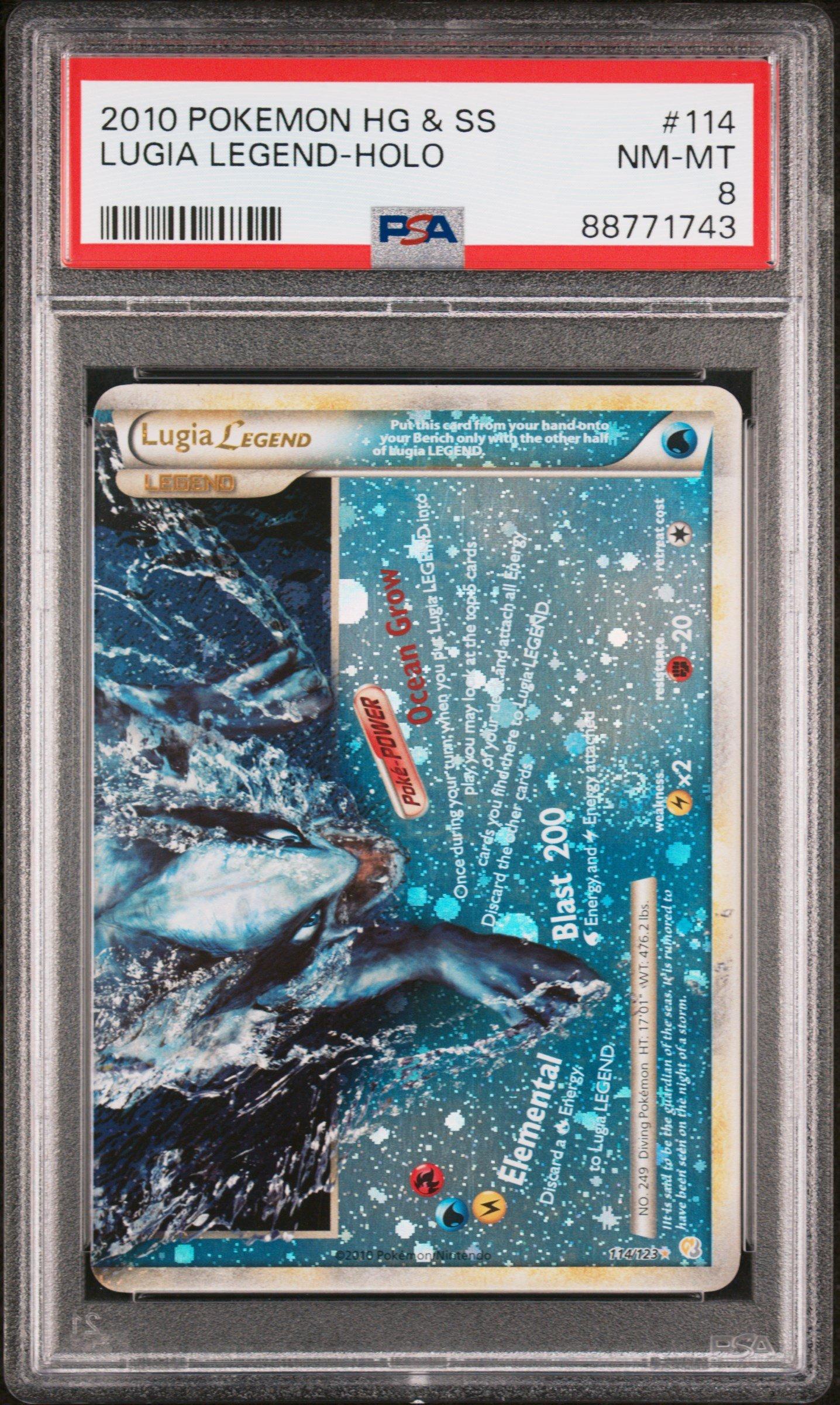 2010 Pokemon Heartgold & Soulsilver 114 Lugia Legend-holo PSA 8