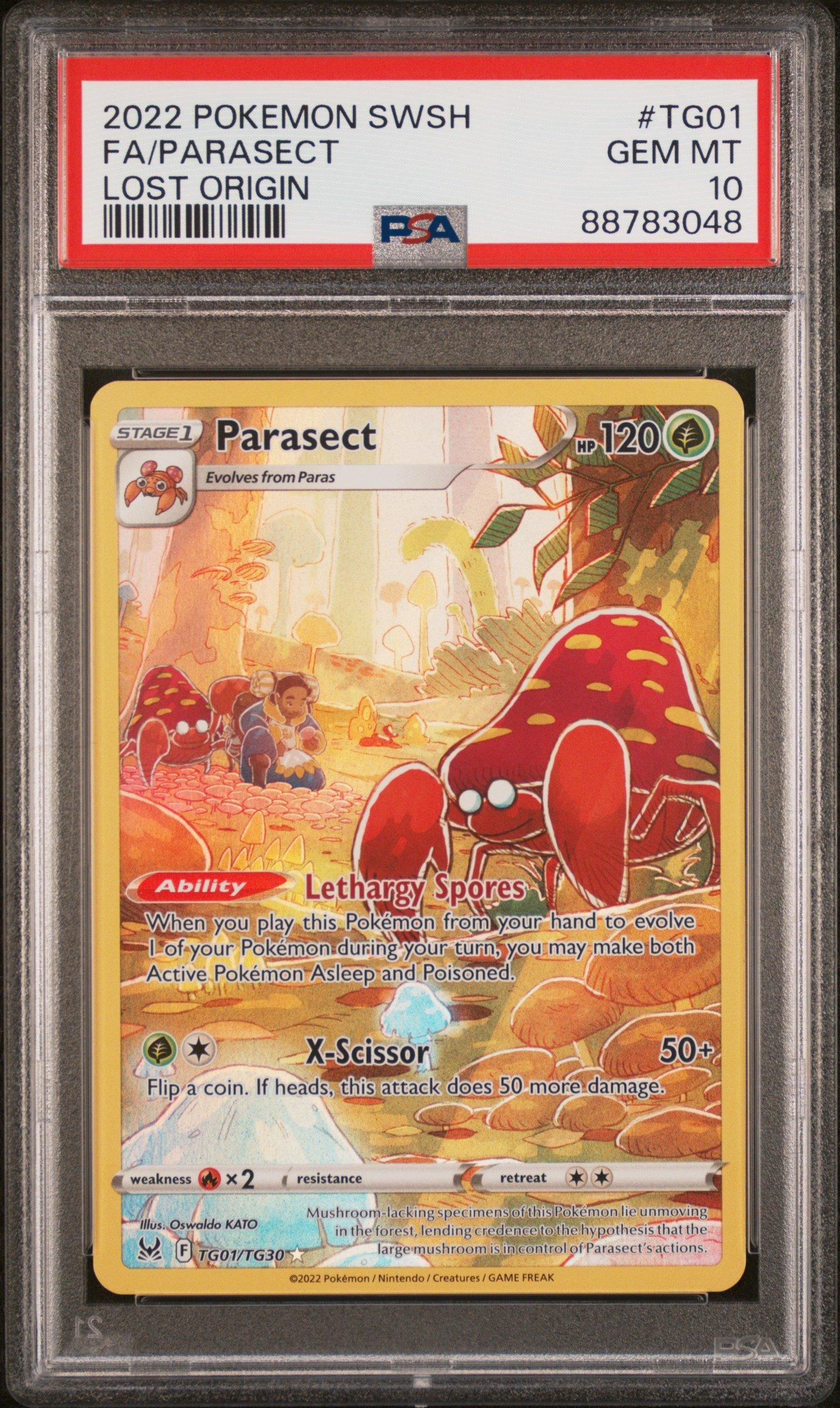 2022 Pokemon Sword & Shield Lost Origin Tg01 Full Art/parasect PSA 10  Graded Card | GameStop