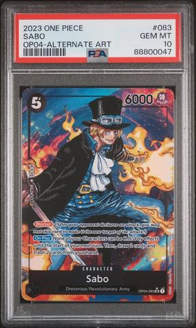 ワンピース カードゲーム 2023 ONEPIECE JPN SABO #083GEMMT10 PSA10 PSA 10 Sabo OP05-001 L ALT ART 2023 ONE PIECE Card Game