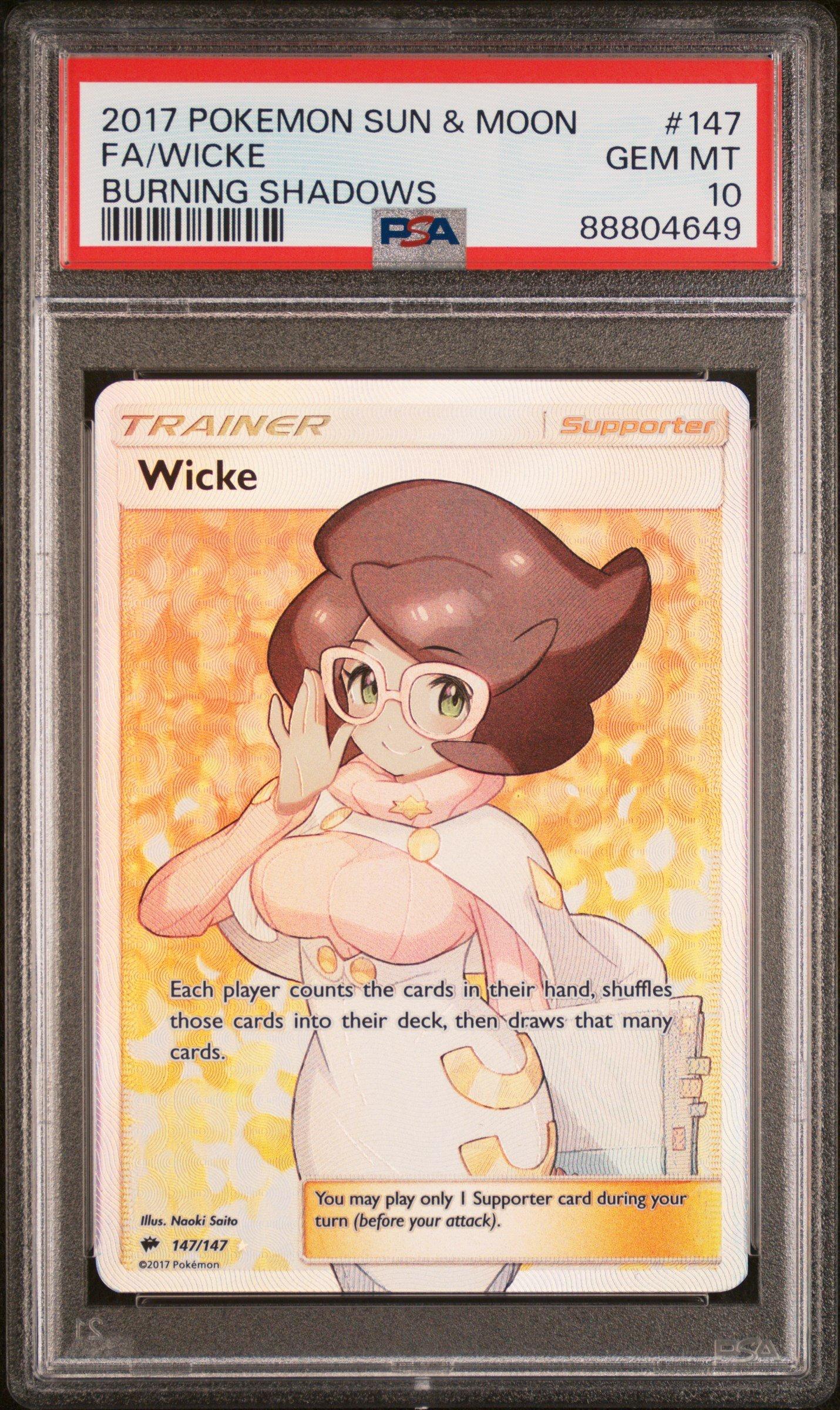 wicke pokemon card Pokemon Sun & Moon Burning Shadows: WICKE - 127/147 - Trainer Card