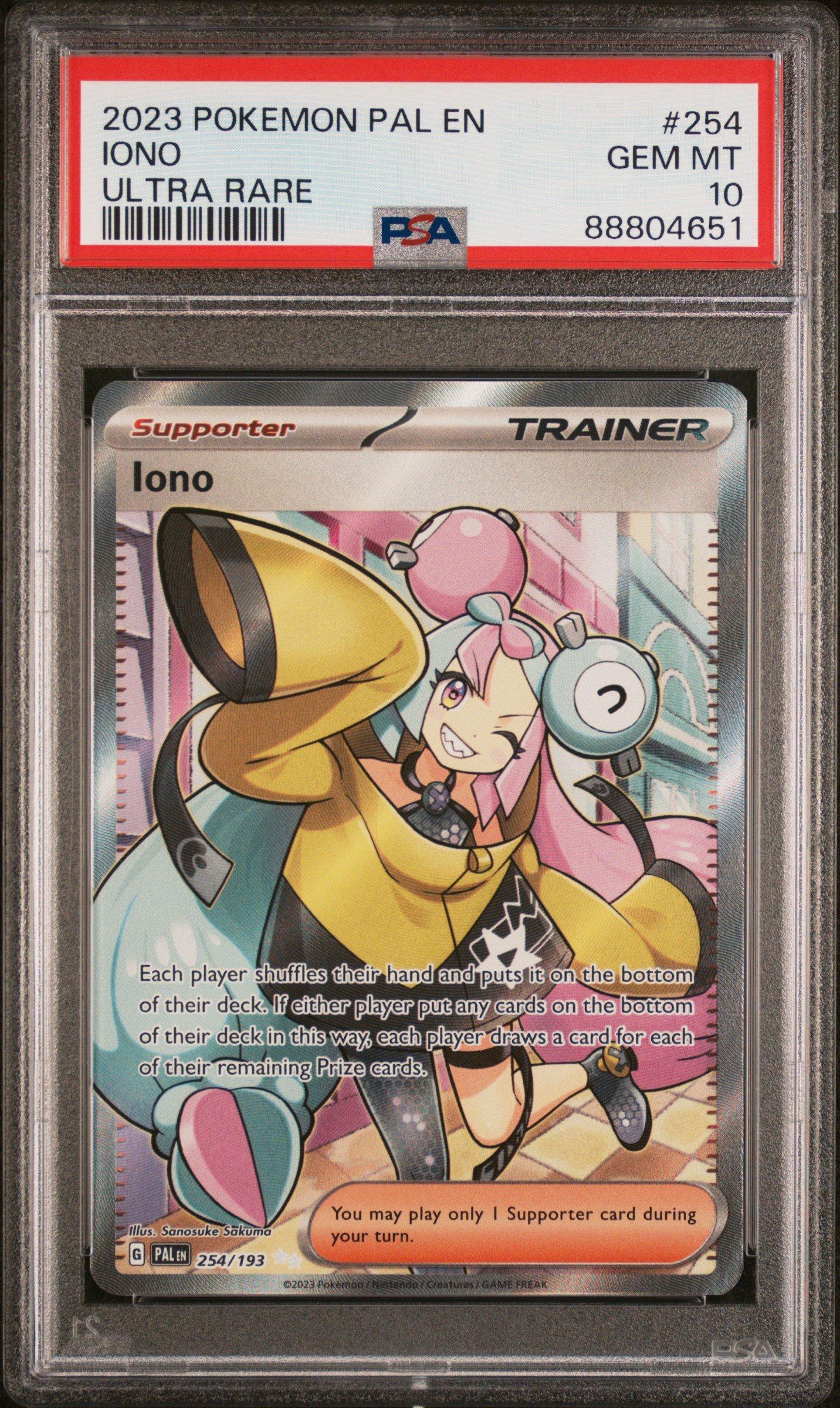 2023 Pokemon Pal En-paldea Evolved 254 Iono Ultra Rare PSA 10