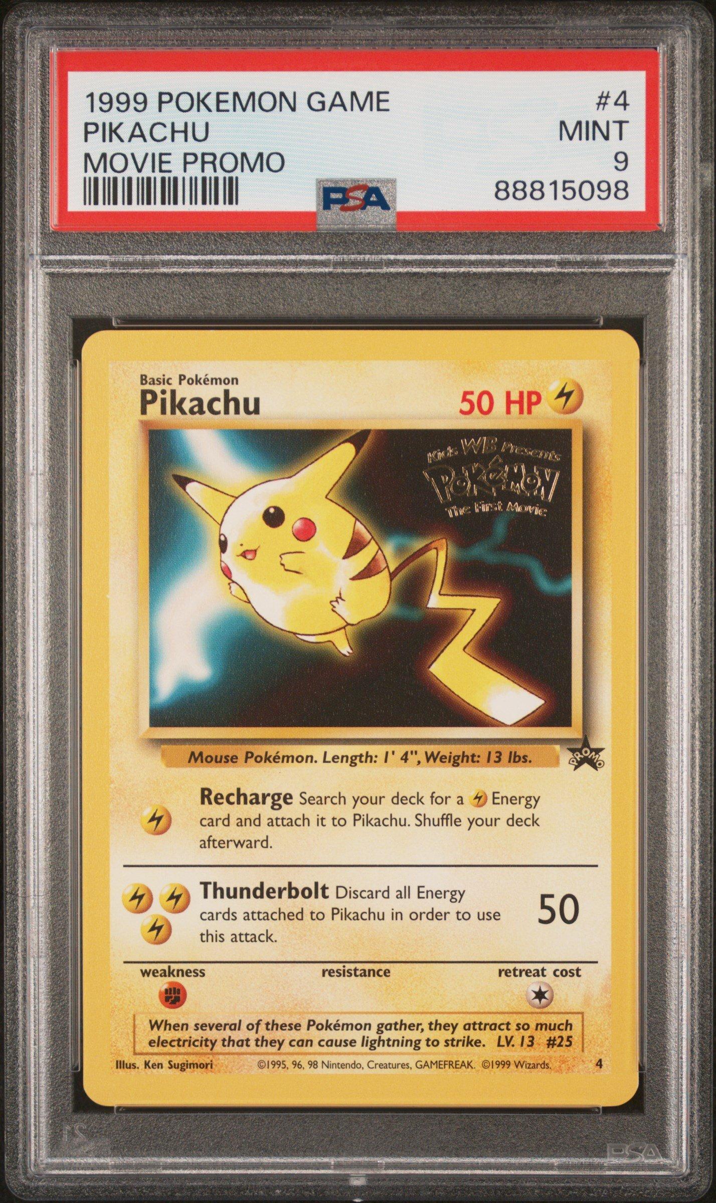 1999 Pokemon Game Movie 4 Pikachu Movie Promo PSA 9 | GameStop