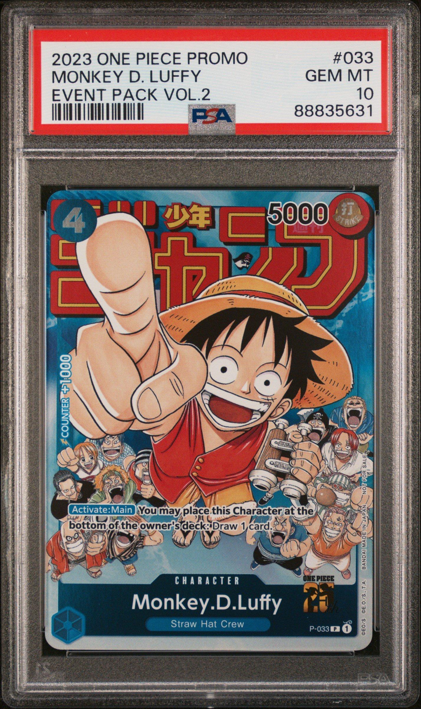 2023 One Piece Promos 033 Monkey D. Luffy Event Pack Vol.2 PSA 10