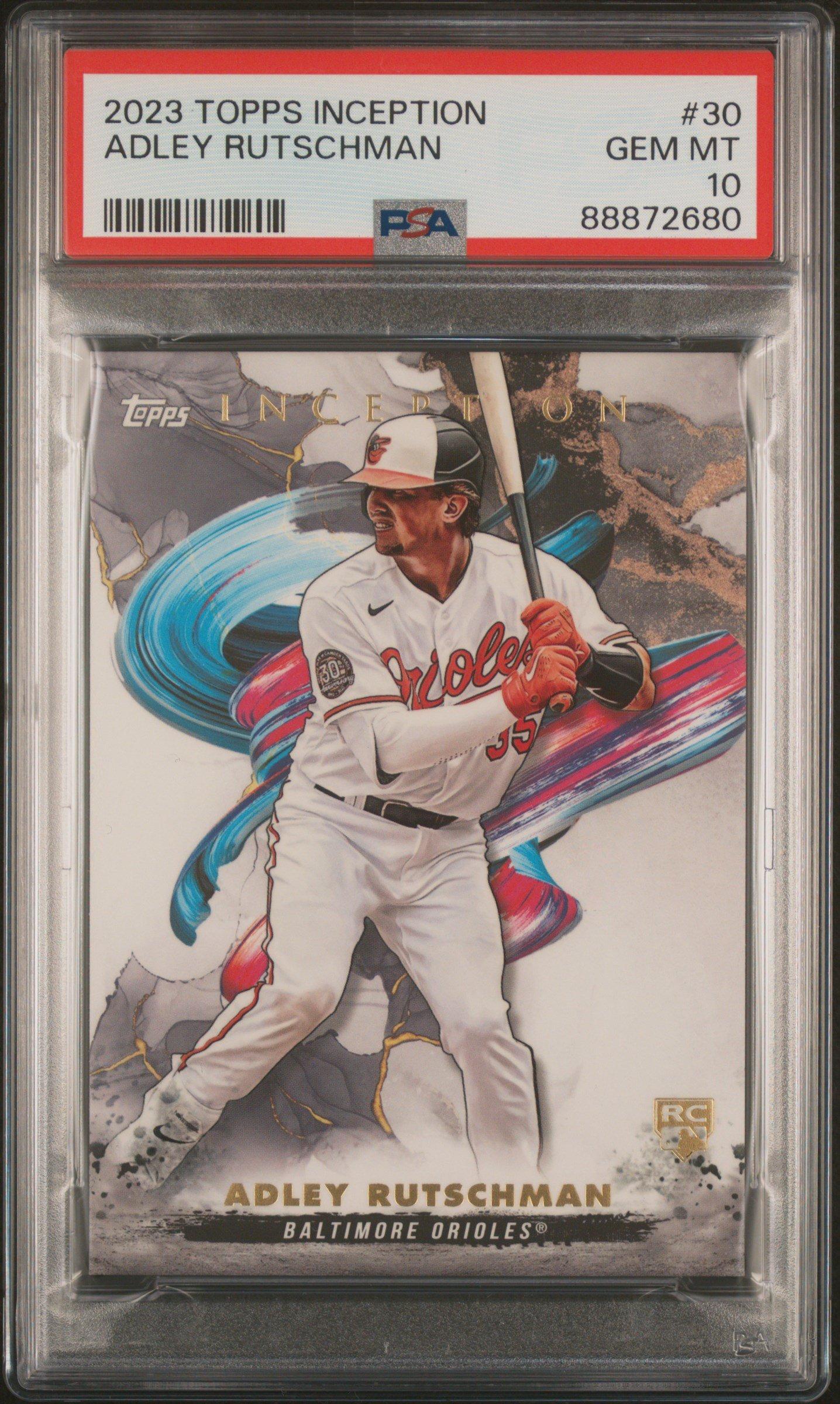 【PSA鑑定品_美品】Adley Rutschman_直筆オンカードサイン 2023 Topps Inception 30 Adley Rutschman PSA 10 Graded Card | GameStop
