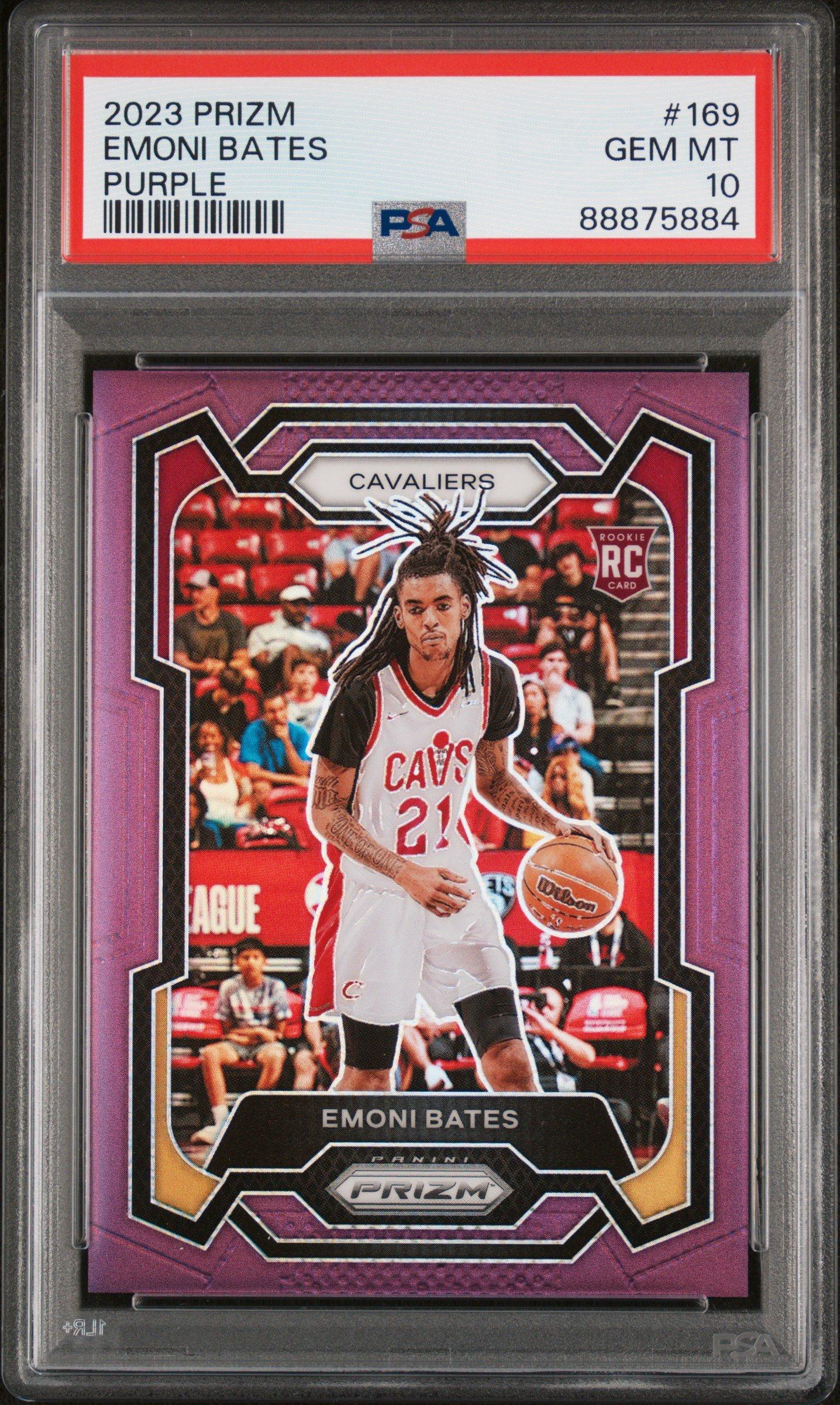 2023 Panini Prizm 169 Emoni Bates Purple Prizm PSA 10