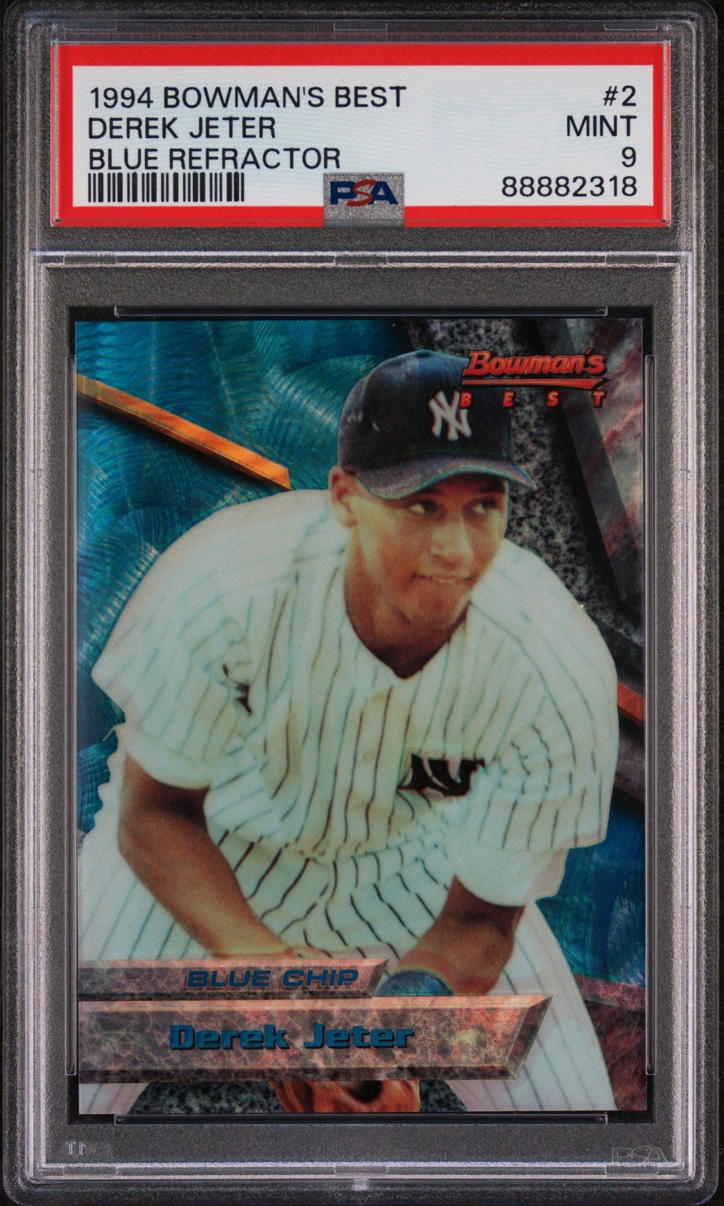 1994 Bowman's Best 2 Derek Jeter Blue Refractor PSA 9