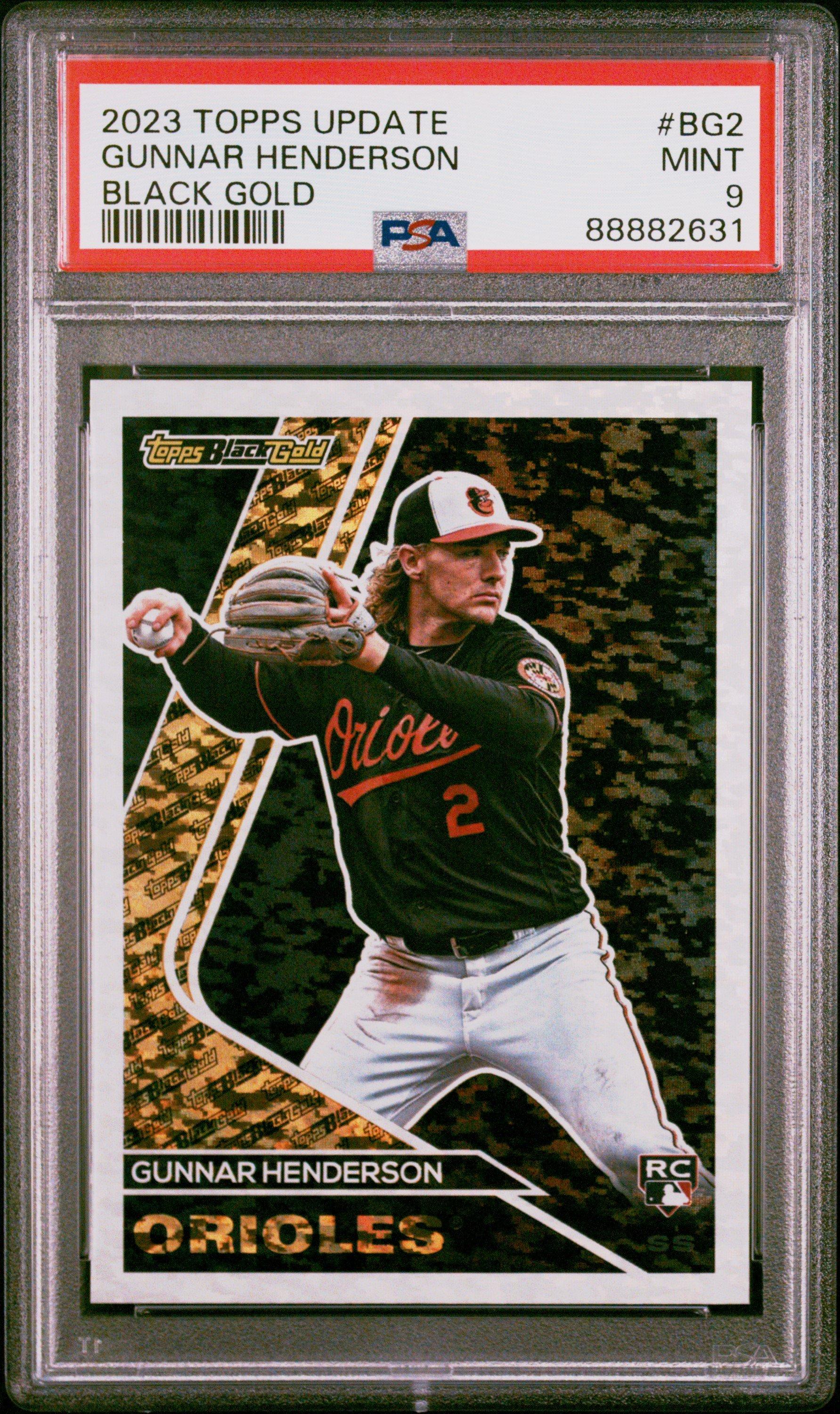 2023 Topps Update Black Gold Bg2 Gunnar Henderson PSA 9