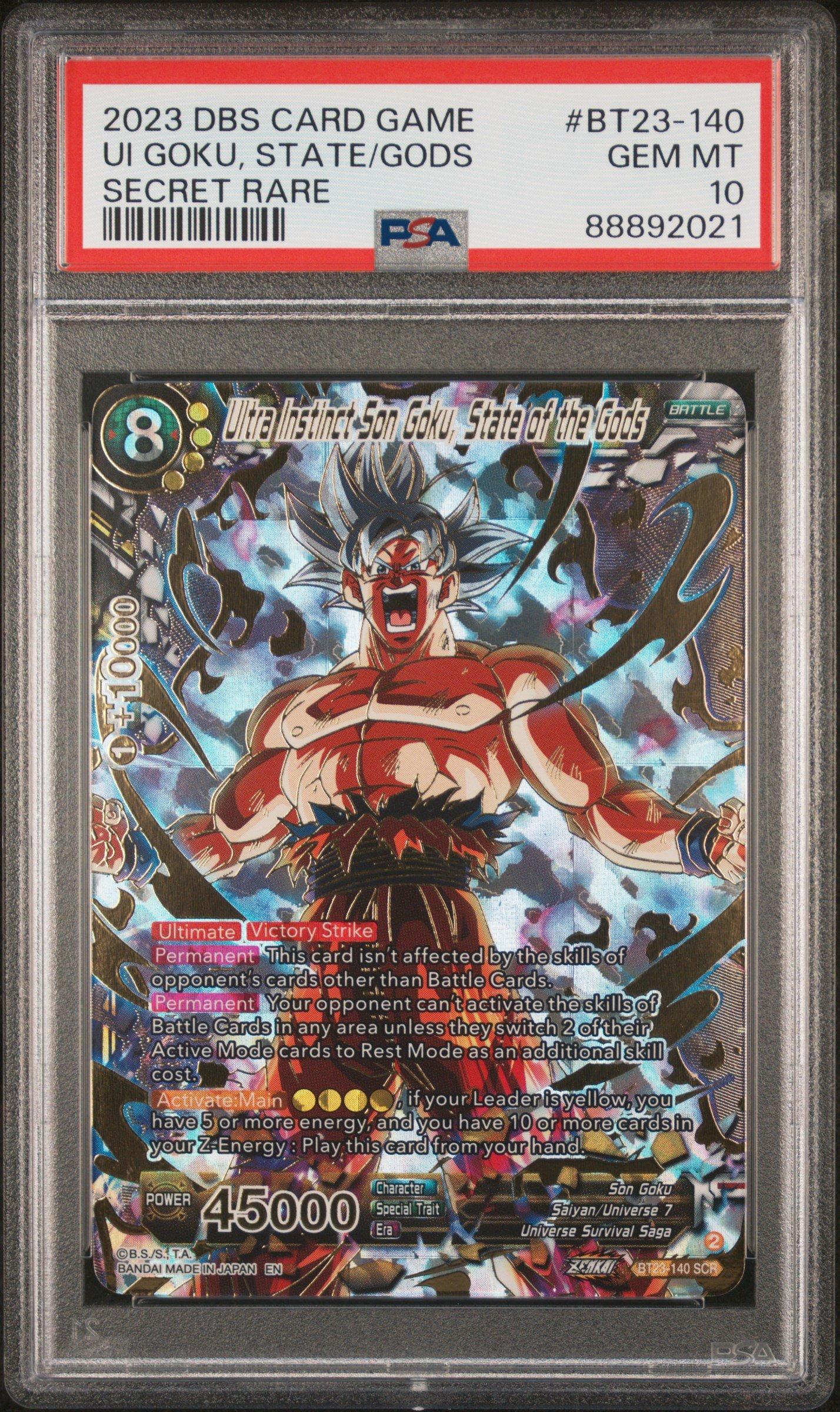 PSA 9 Goku Heroes Secret 2024 Rare