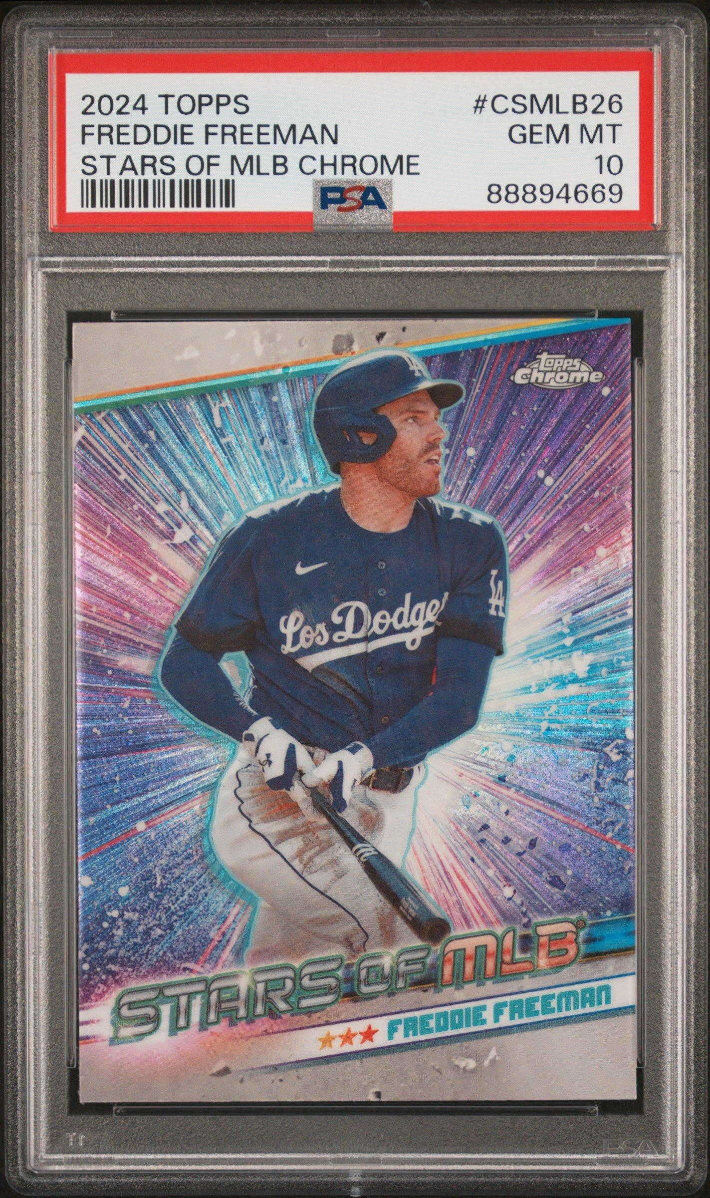 2024 Topps Stars Of Mlb Chrome Csmlb26 Freddie Freeman PSA 10 