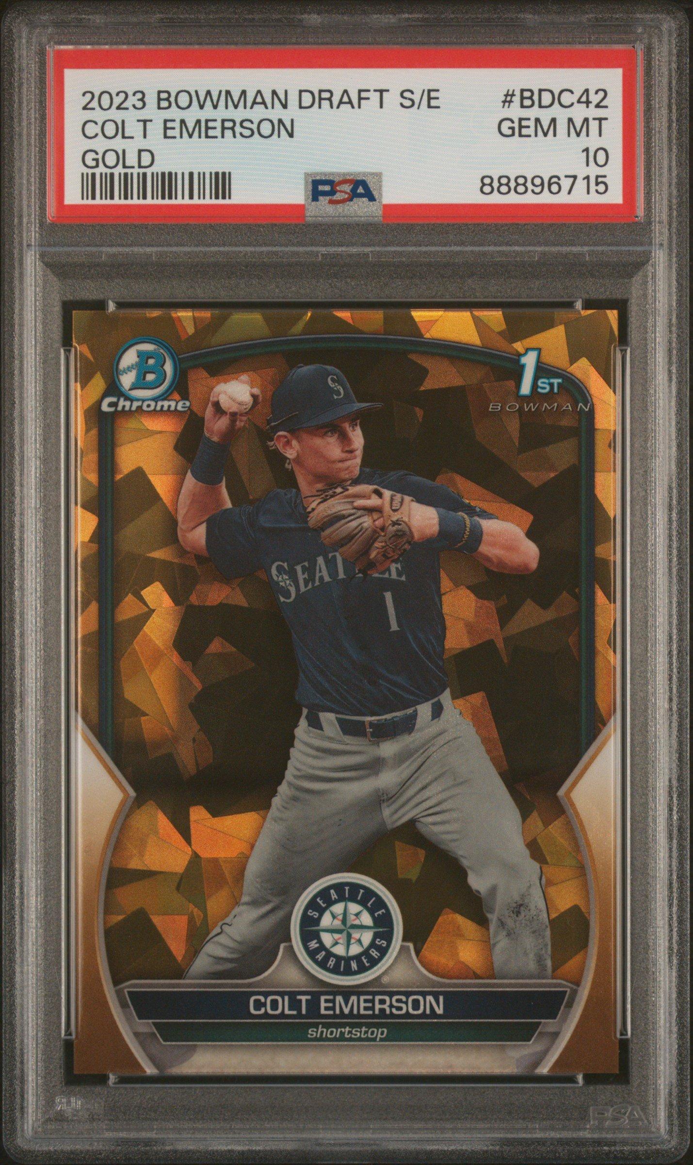 2023 Bowman Draft Sapphire Edition Bdc42 Colt Emerson Gold PSA 10