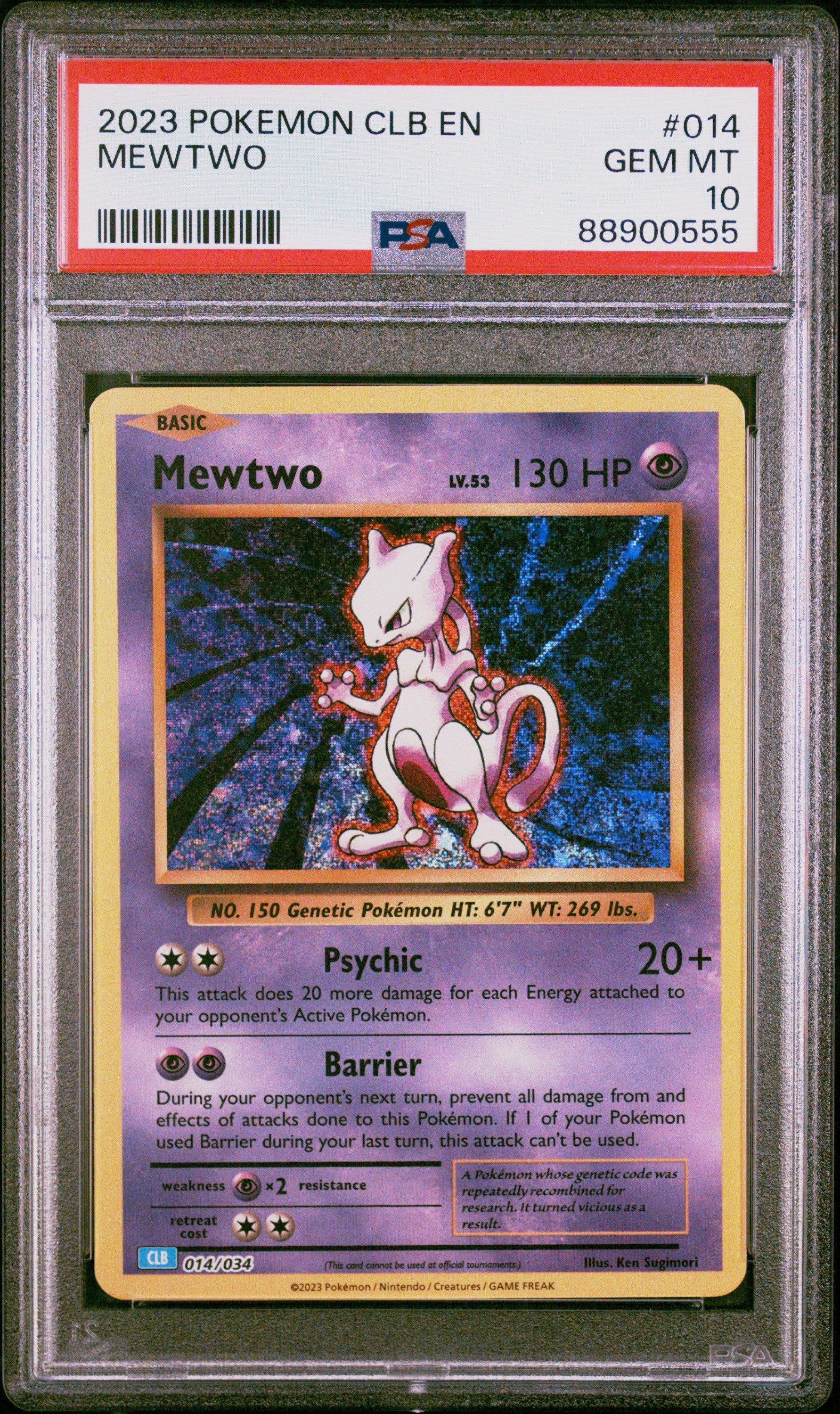 2023 Pokemon Clb-trading Card Game Classic Blastoise & Suicune Ex Deck 014  Mewtwo PSA 10 Graded Card | GameStop
