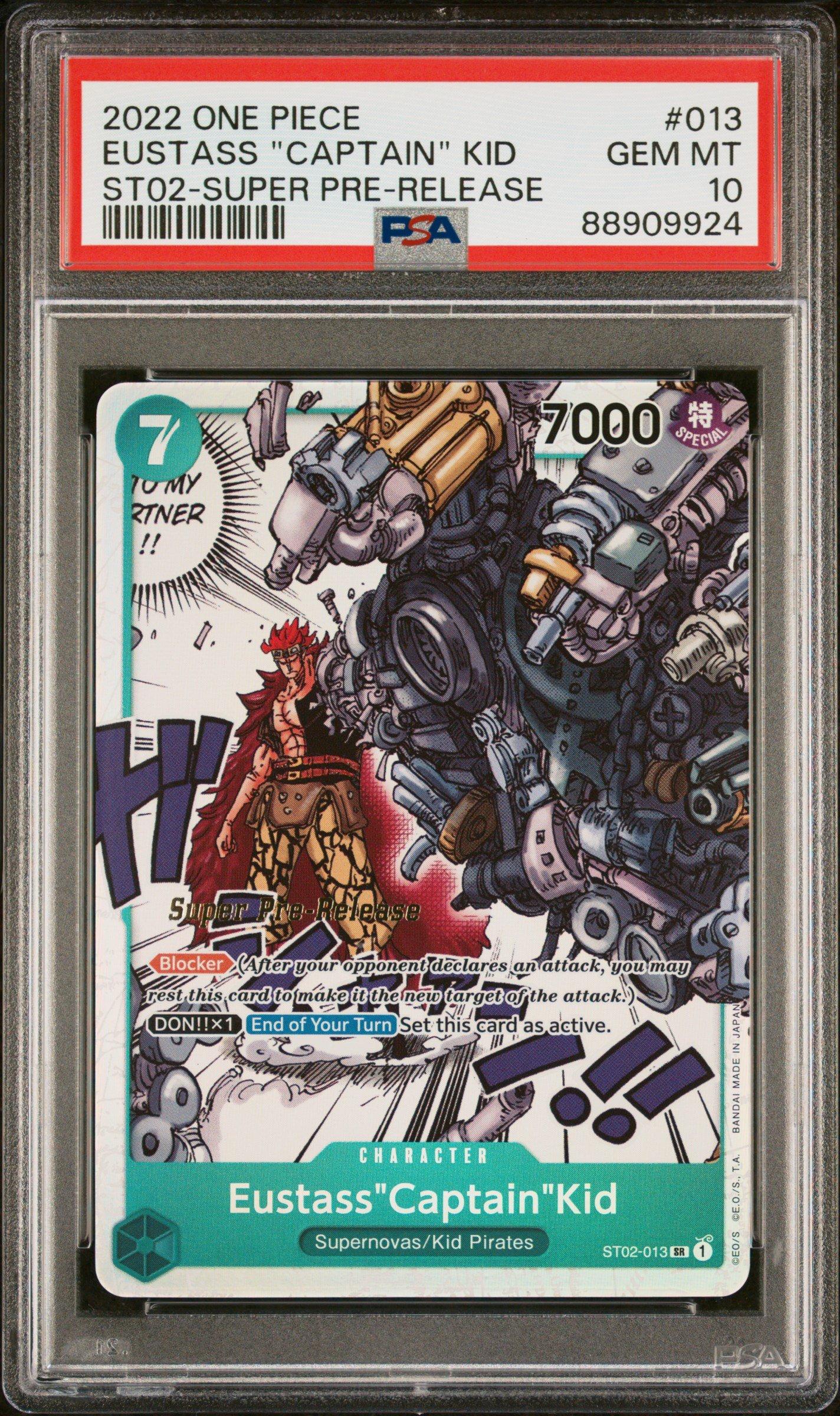 2022 One Piece Starter Deck-worst Generation 013 Eustass "captain" Kid  Super Pre-release PSA 10 Graded Card | GameStop