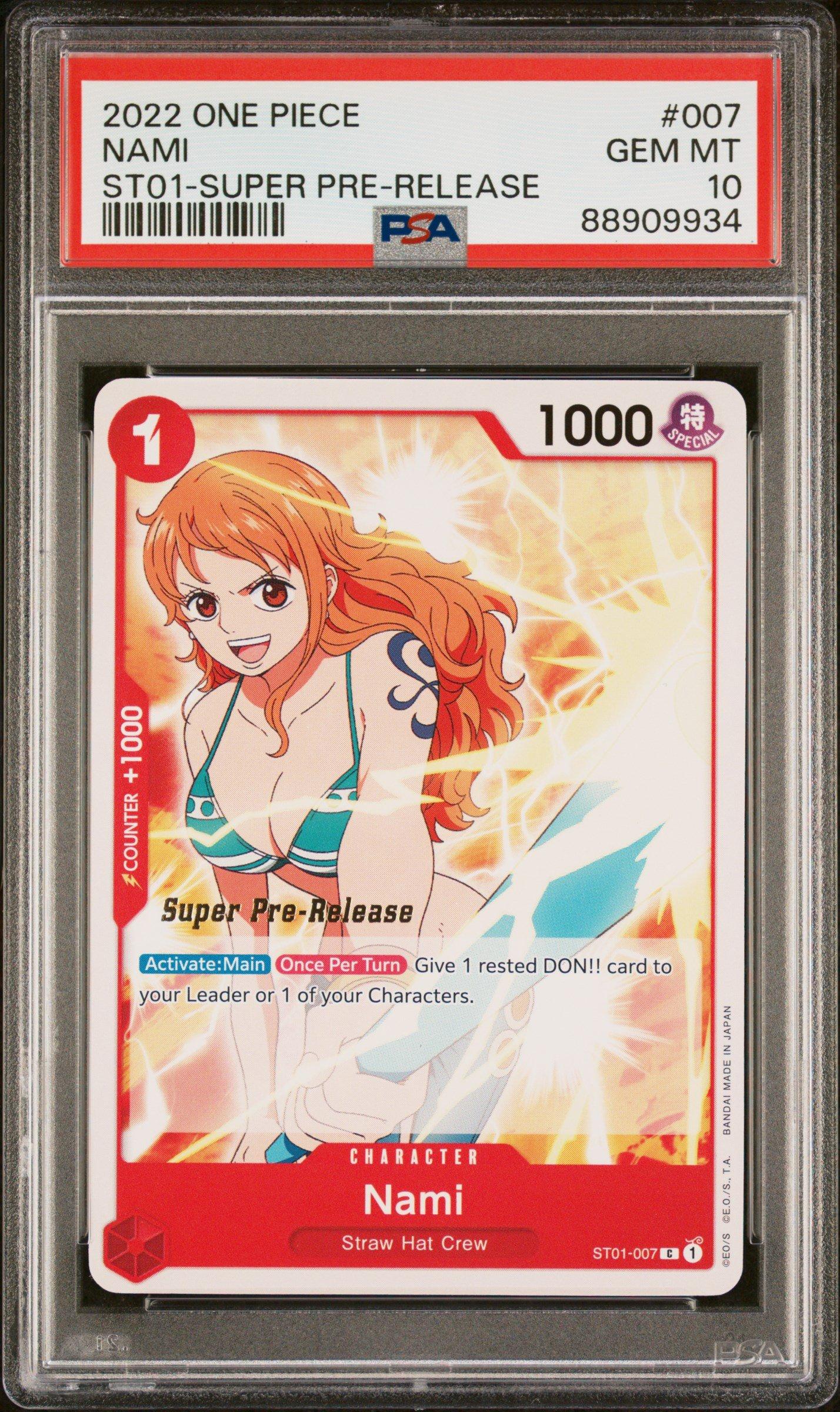 2022 ONE PIECE ナミ カード 007 PSA9 2022 One Piece Starter Deck St01-straw Hat Crew 007 Nami Super Pre
