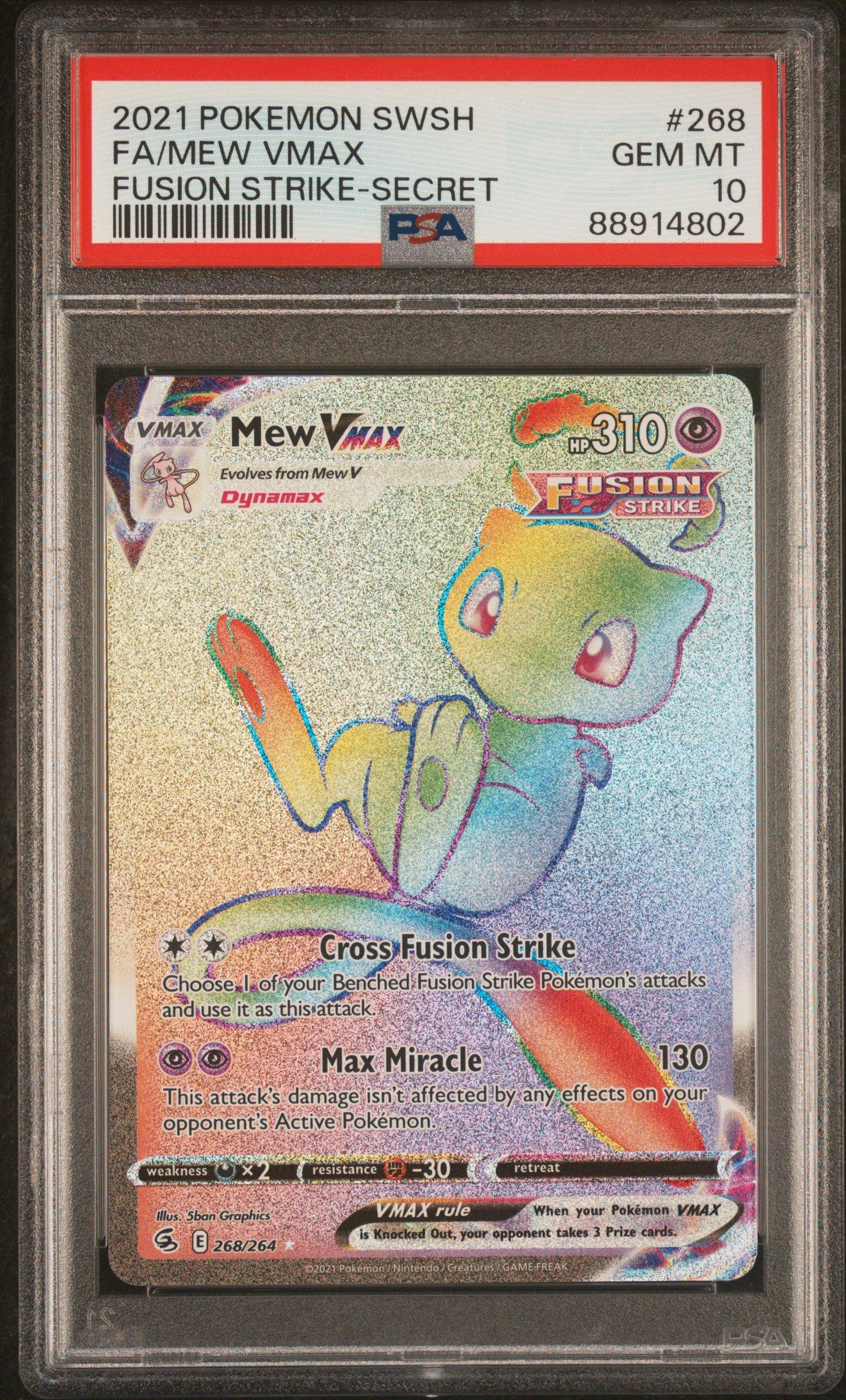2021 Pokemon Sword & Shield Fusion Strike 268 Full Art/mew Vmax 