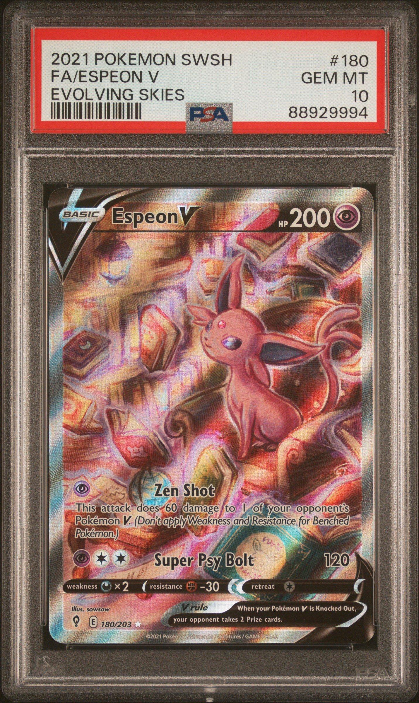 2021 Pokemon Sword & Shield Evolving Skies 180 Full Art/espeon V