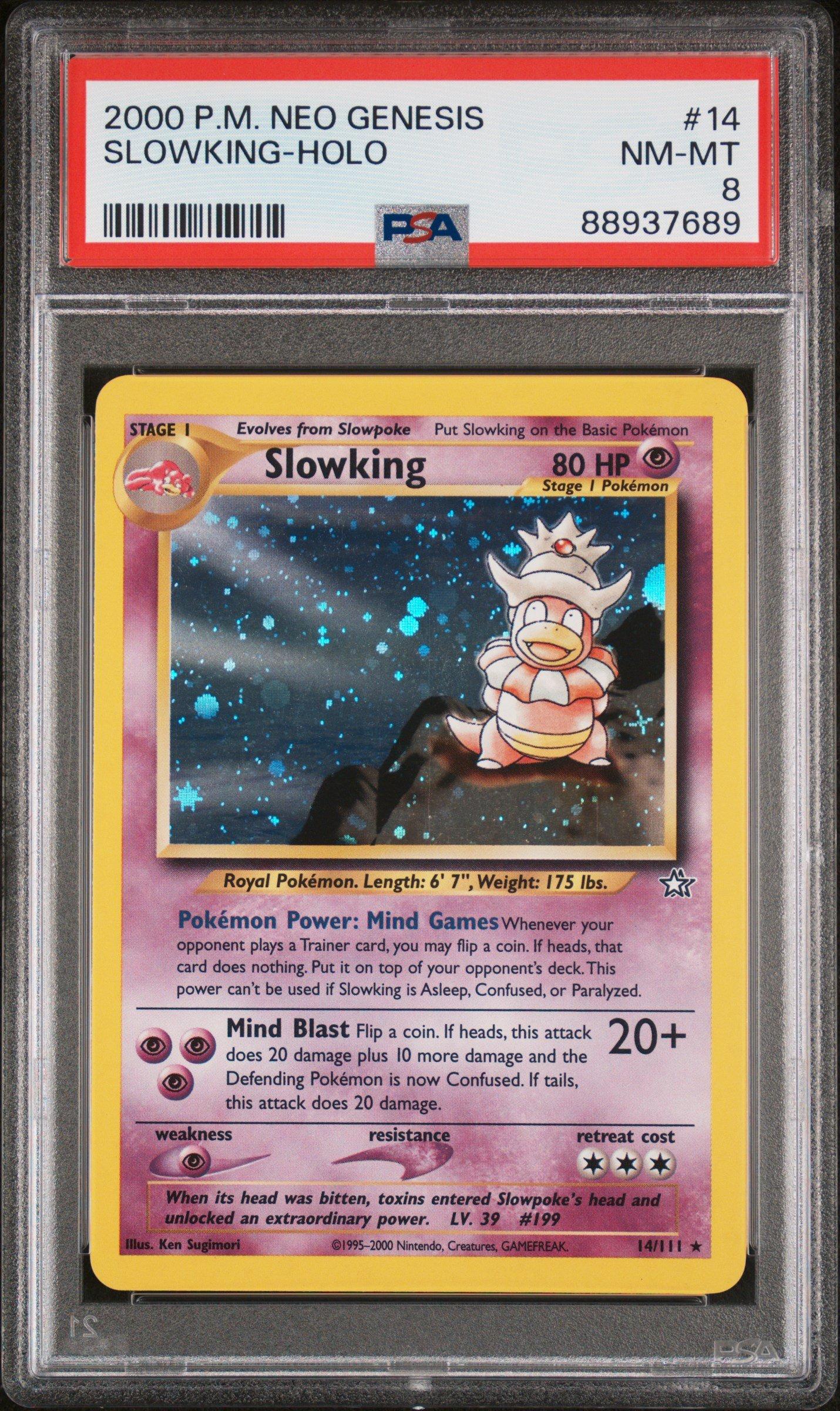 2000 Pokemon Neo Genesis 14 Slowking-holo PSA 8 Graded Card | GameStop