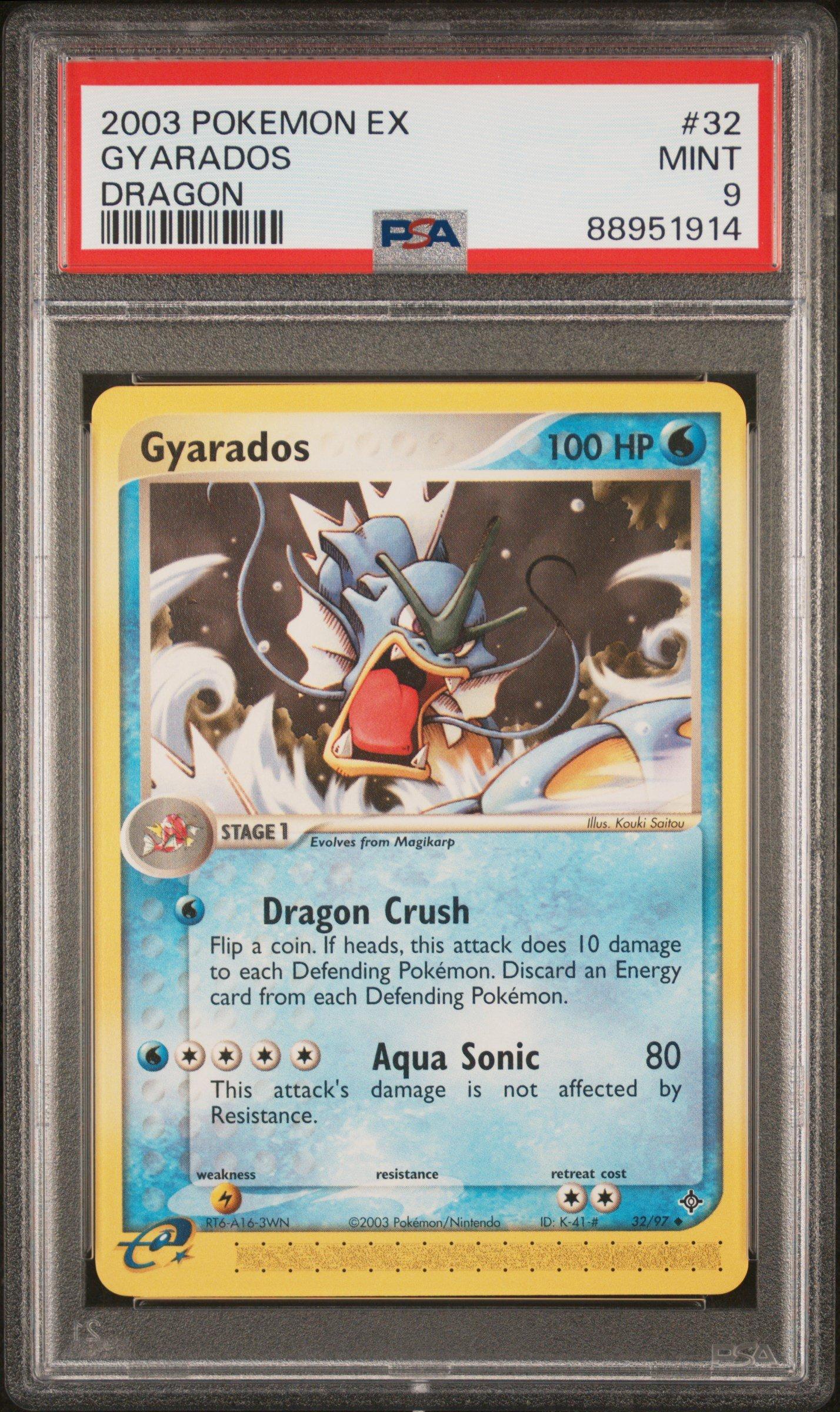 2003 Pokemon Ex Dragon 32 Gyarados PSA 9