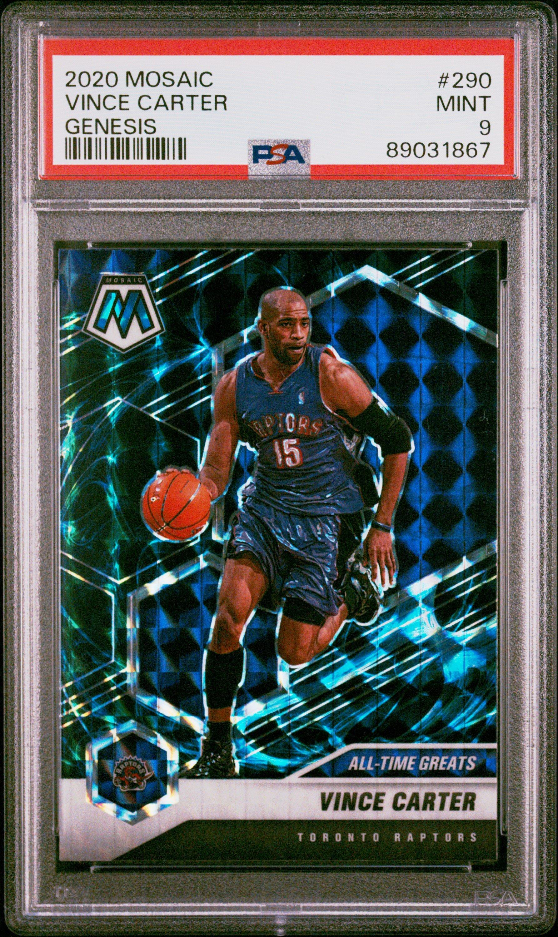 2020 Panini Mosaic 290 Vince Carter Genesis PSA 9 Graded Card