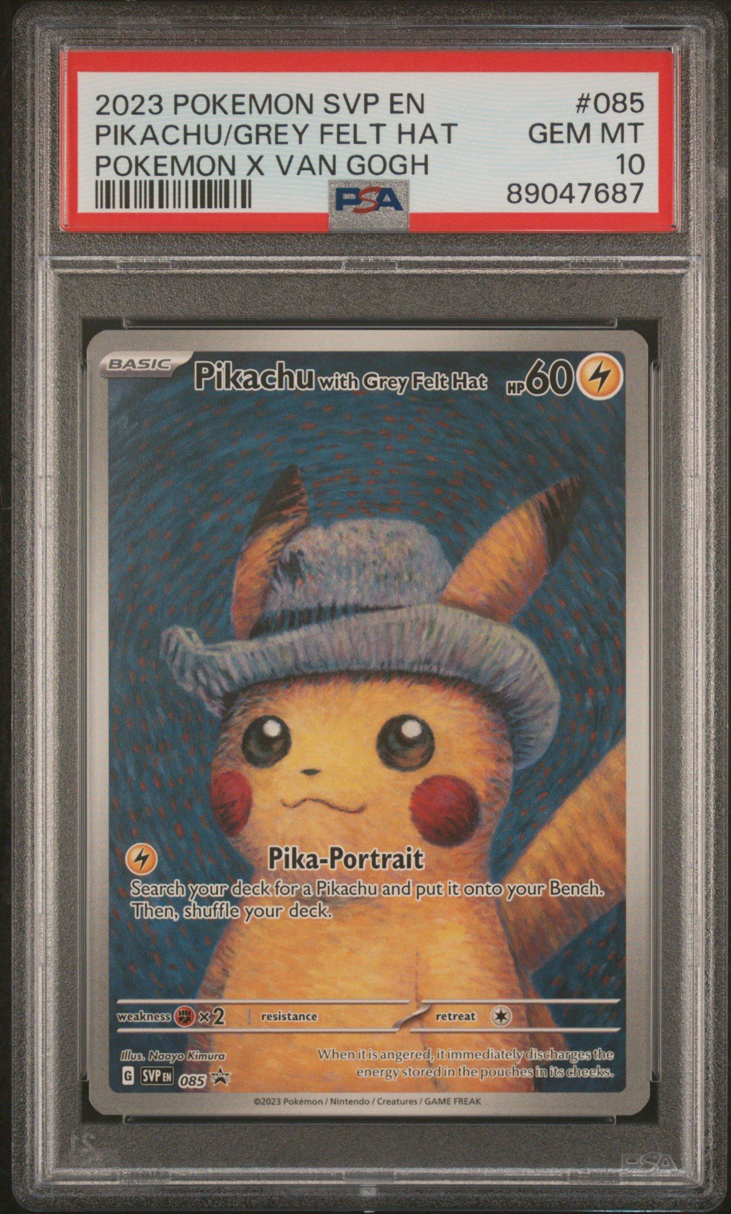 2023 Pokemon Svp En-sv Black Star Promo 085 Pikachu With Grey Felt