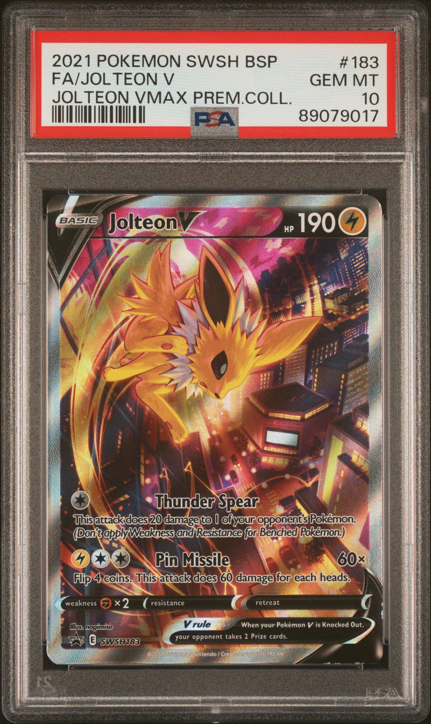 PSA 10 GEM MINT JAPANESE POKEMON 2021 JOLTEON 193/184 VMAX