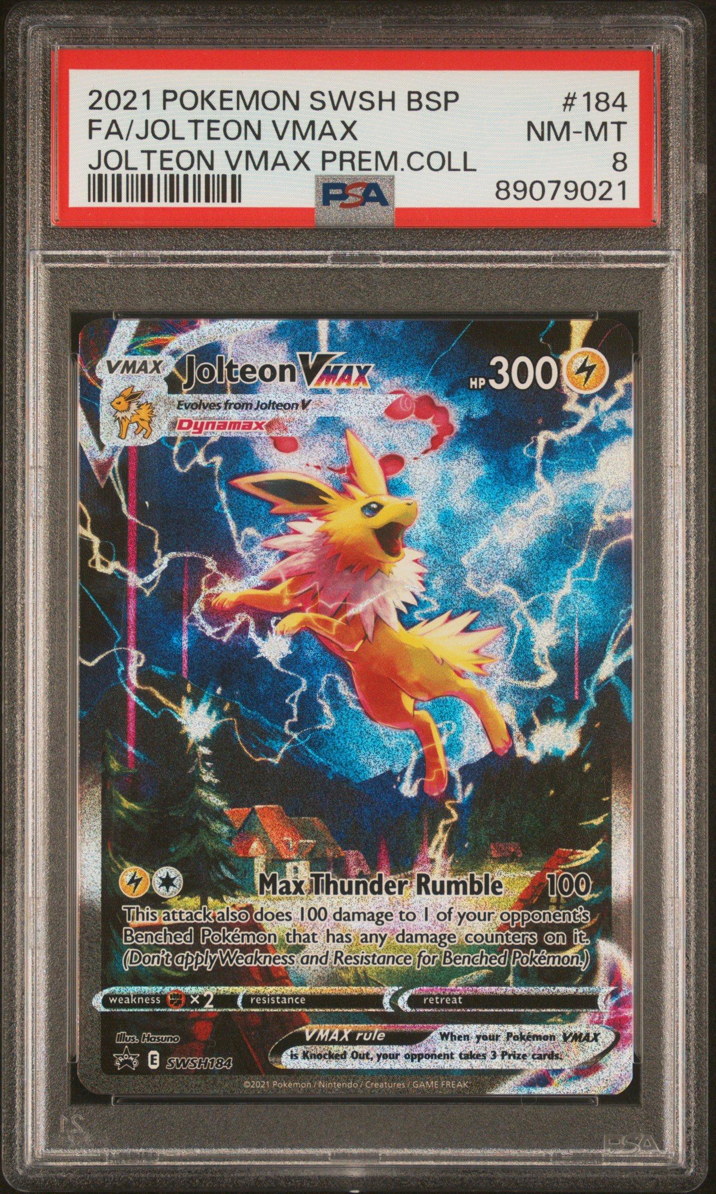 2021 Pokemon Swsh Black Star Promo 184 Fa/jolteon Vmax PSA