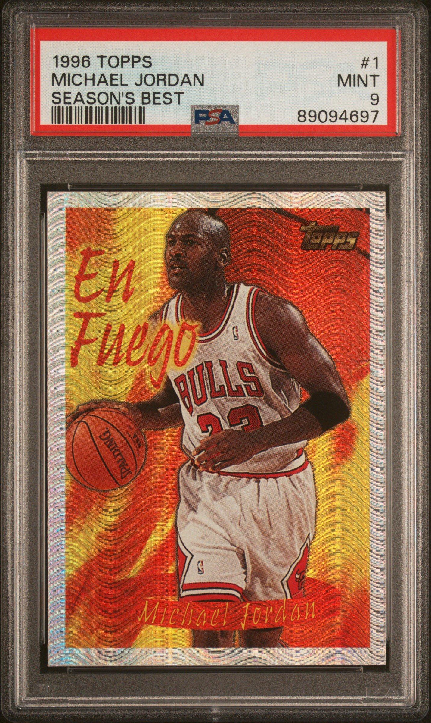 1996 Topps Season's Best 1 Michael Jordan PSA 9