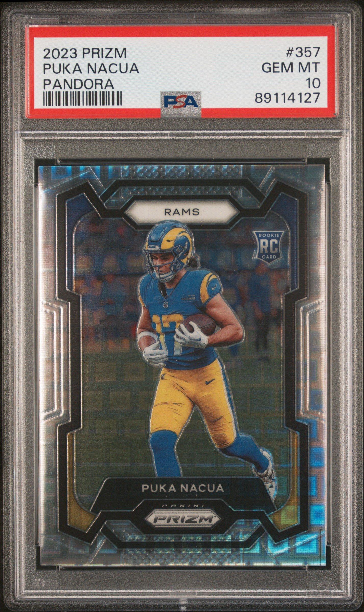 2023 Panini Prizm 357 Puka Nacua Pandora PSA 10