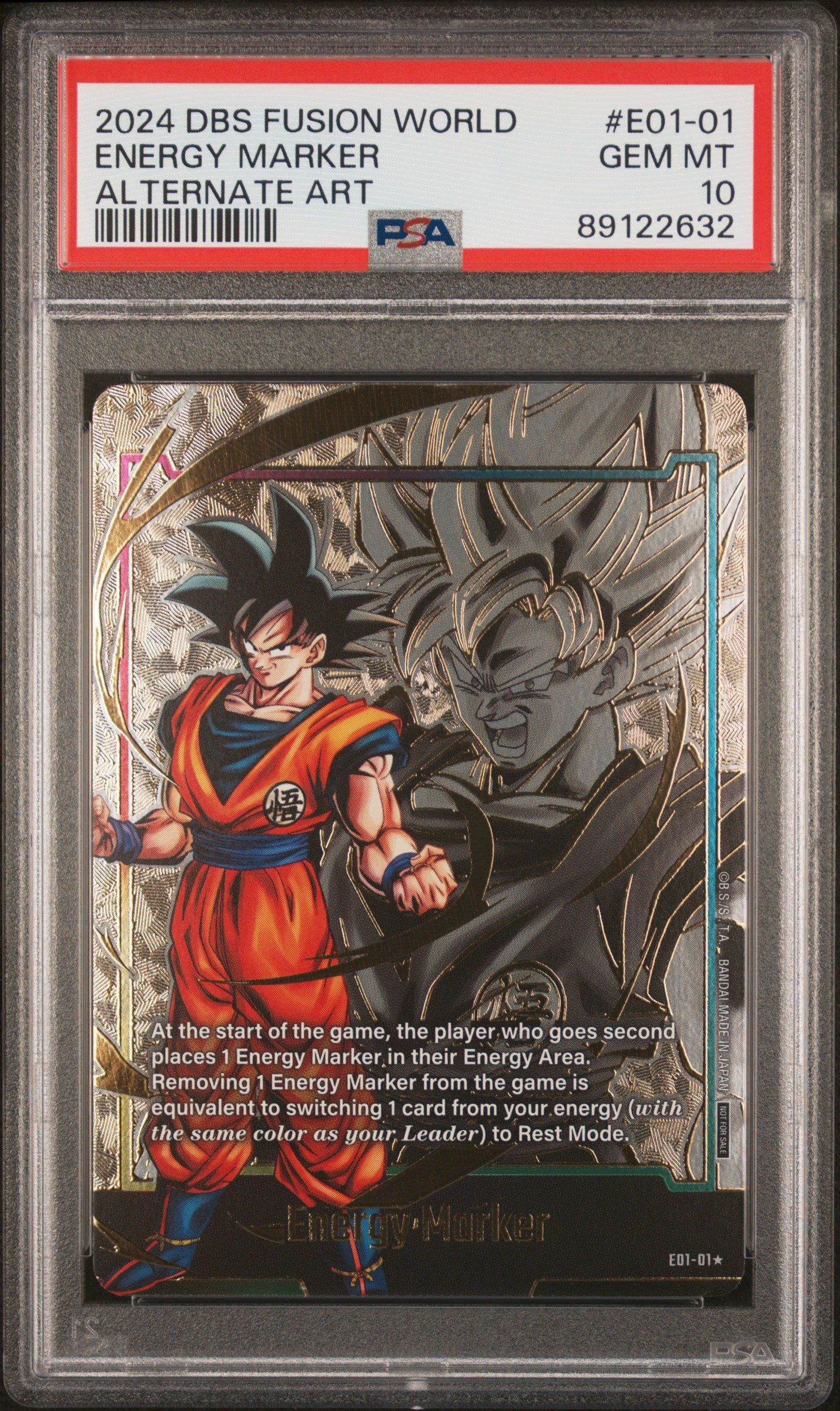 2024 Dragon Ball Super Card Game Fusion World Energy Marker Pack 01 E01-01 Energy Marker Alternate Art PSA 10