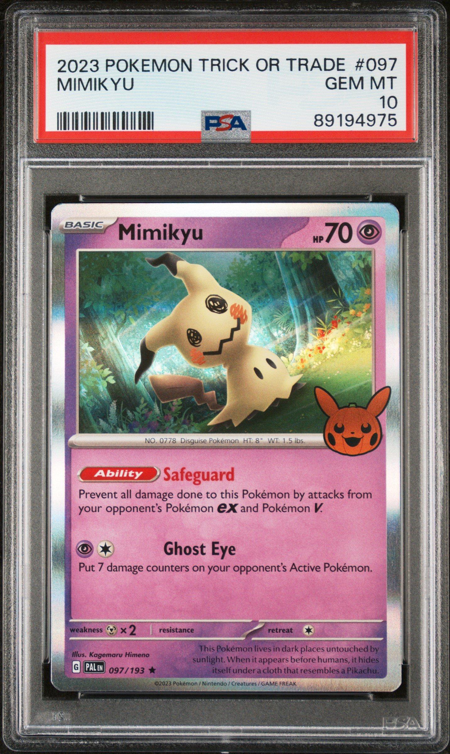 2023 Pokemon Trick Or Trade 097 Mimikyu PSA 10 Graded Card | GameStop