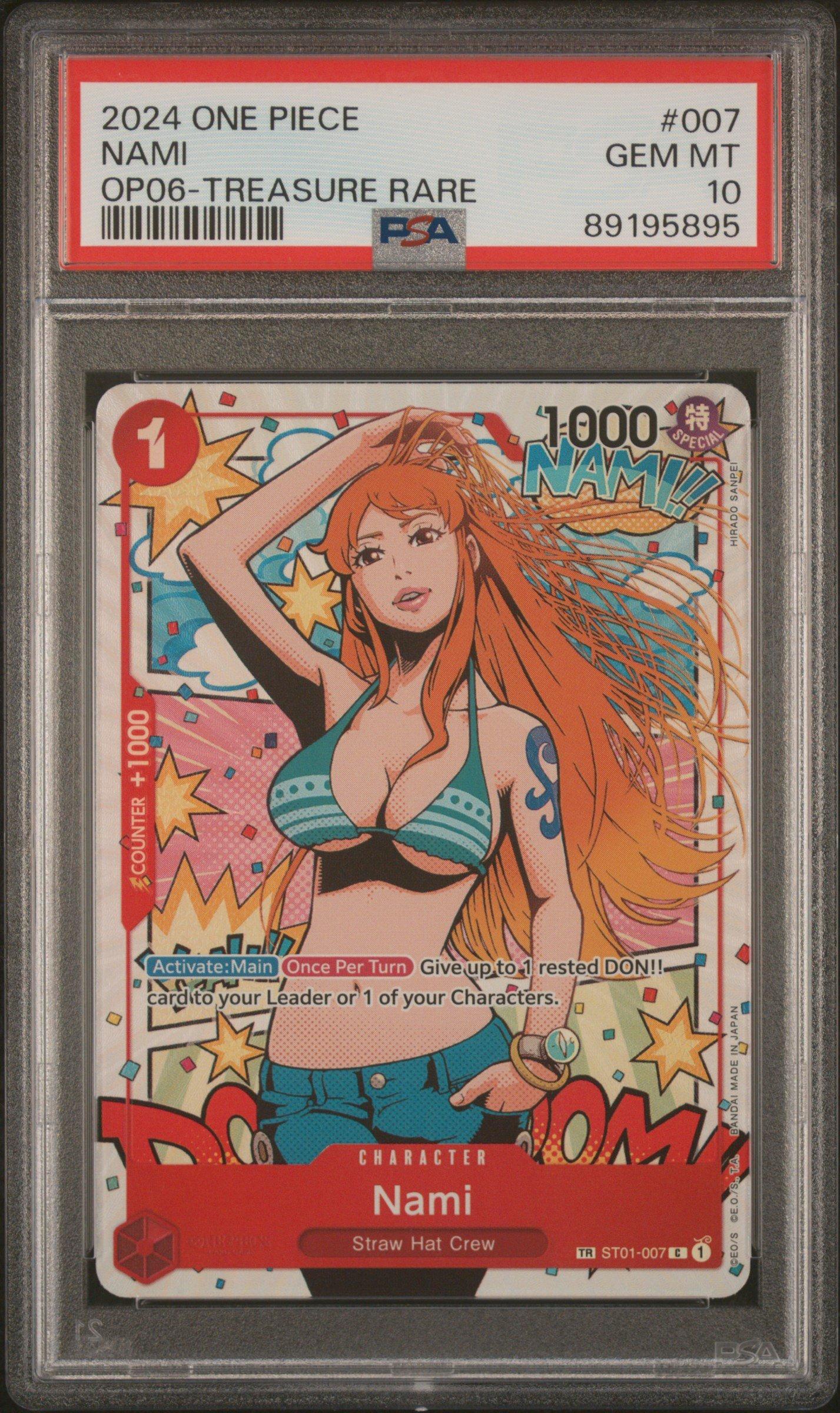 2024 One Piece Wings Of The Captain 007 Nami Treasure Rare PSA